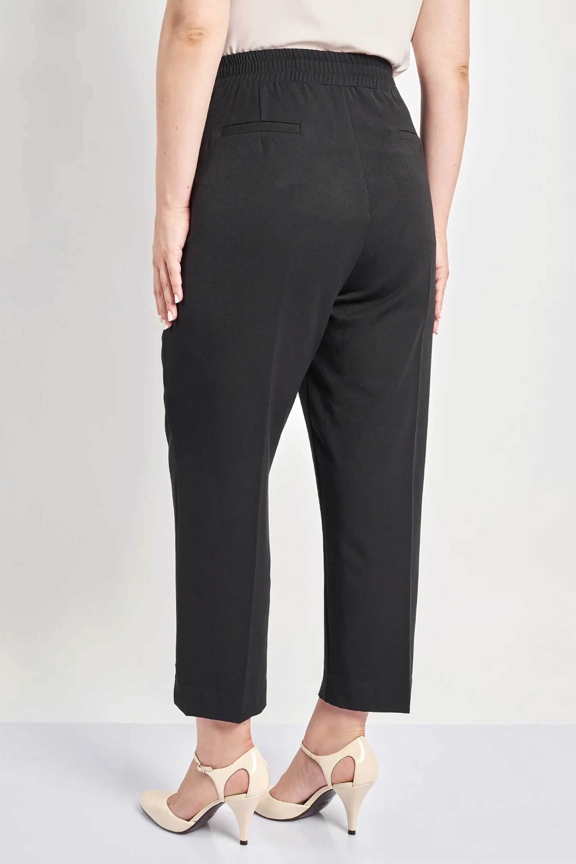 Parabita γυναικείο παντελόνι υφασμάτινο με μεταλλικές λεπτομέρειες - 012520209668 Μαύρο φωτογραφία