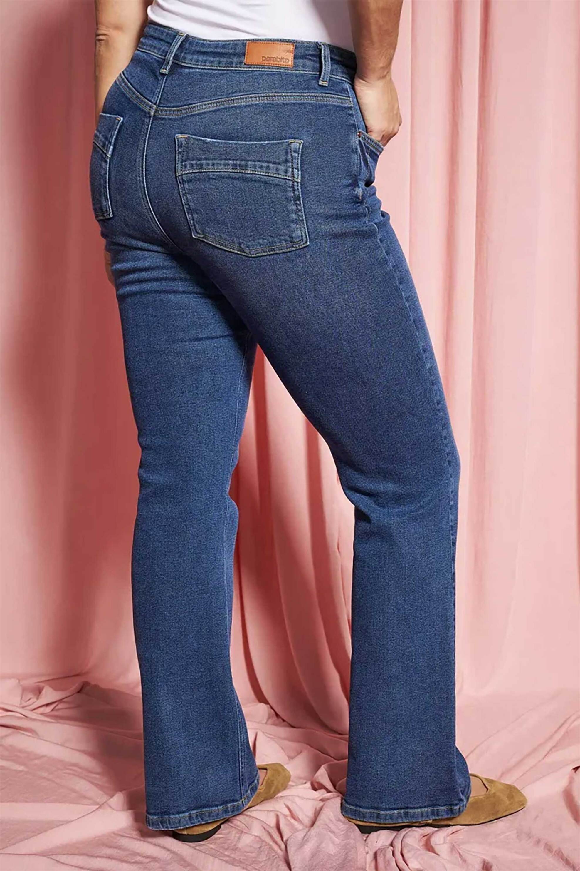 Parabita Γυναικείο Τζιν Παντελόνι Flared Fit - 012610200062 Denim Blue