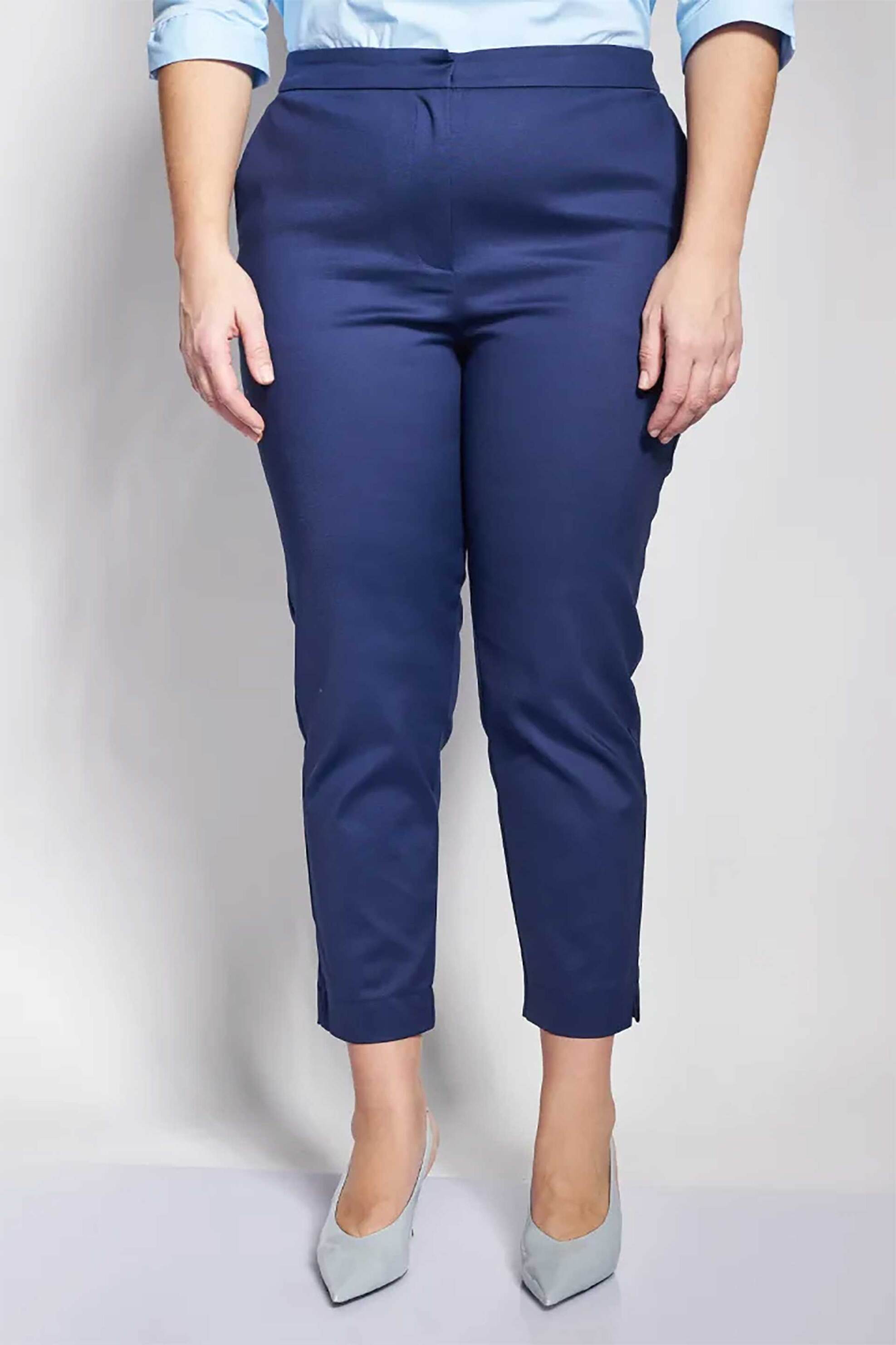 PARABITA Parabita γυναικείο παντελόνι chino Straight Fit - 012610209706 Μπλε - 2