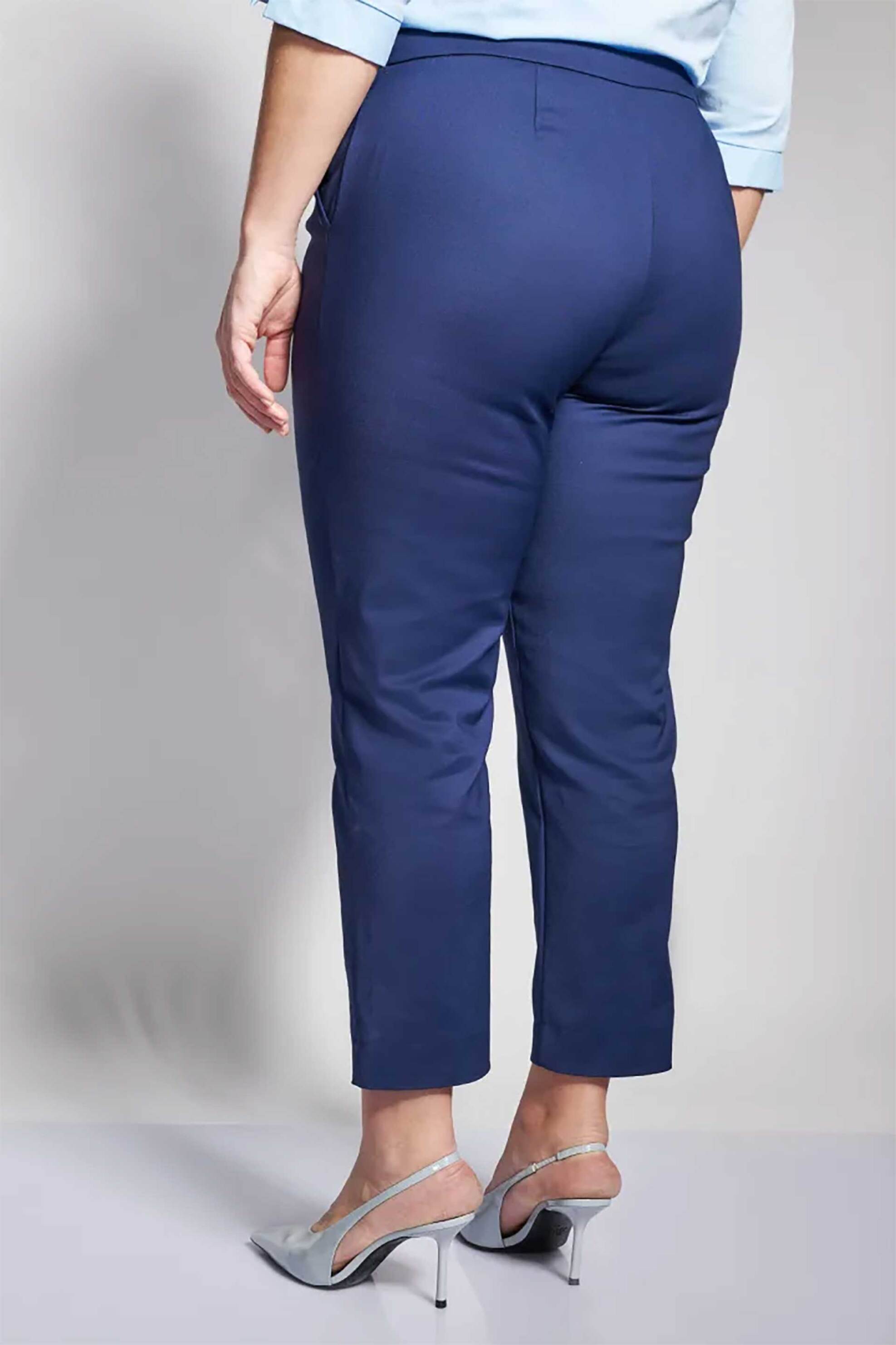 PARABITA Parabita γυναικείο παντελόνι chino Straight Fit - 012610209706 Μπλε - 3