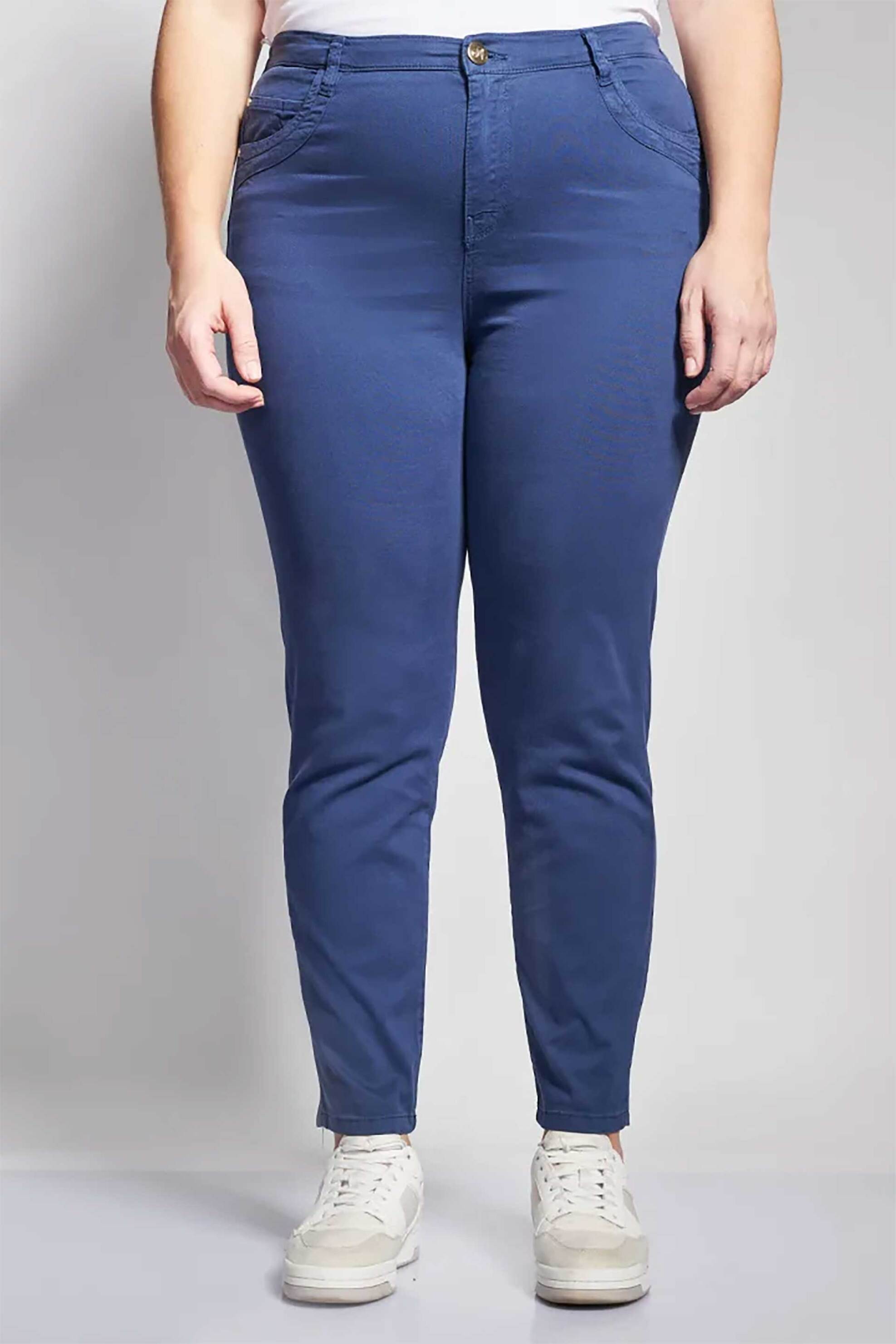 Parabita γυναικείο παντελόνι Slim Fit - 012610205378 Μπλε