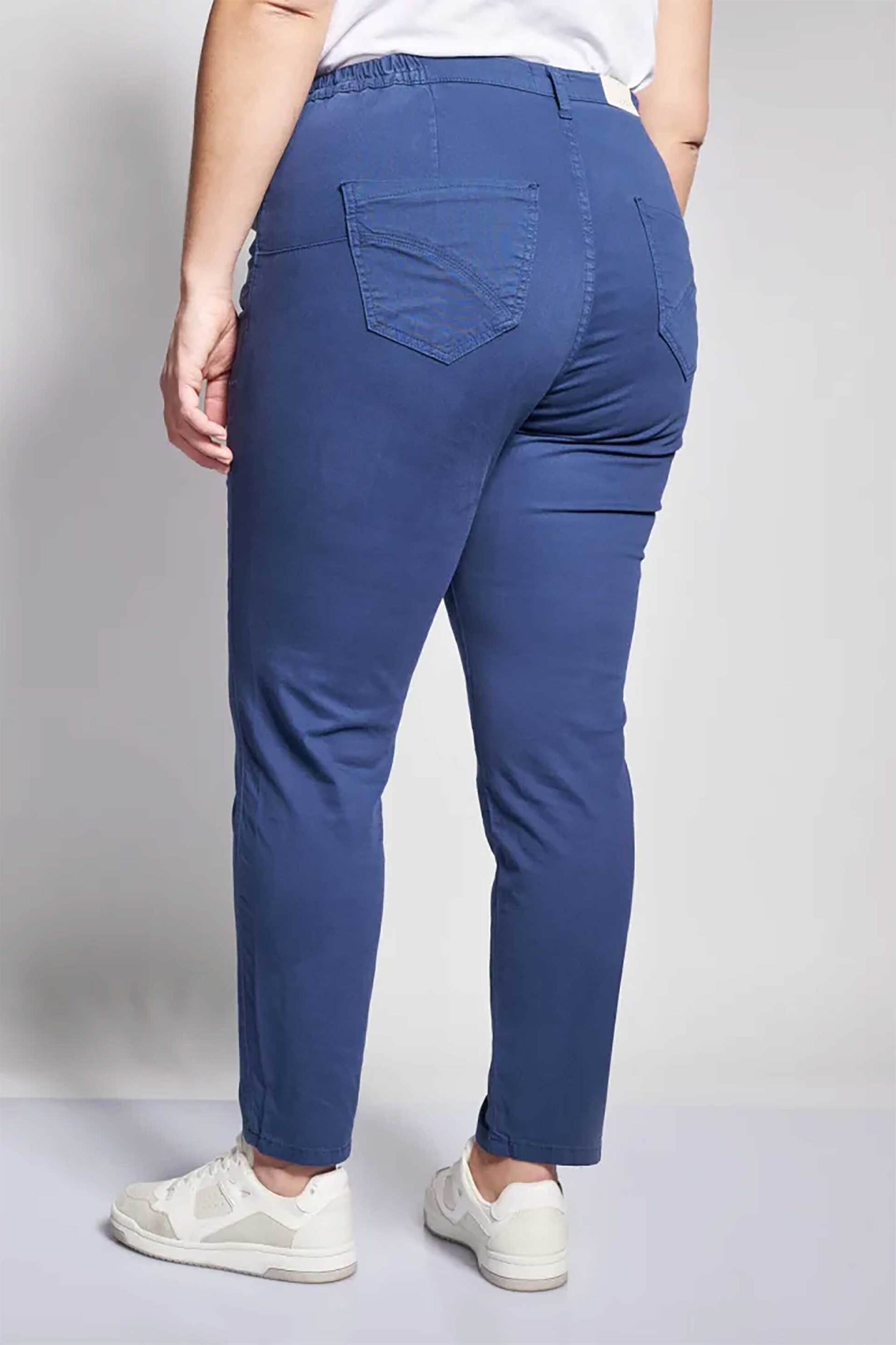 PARABITA Parabita γυναικείο παντελόνι Slim Fit - 012610205378 Μπλε - 3