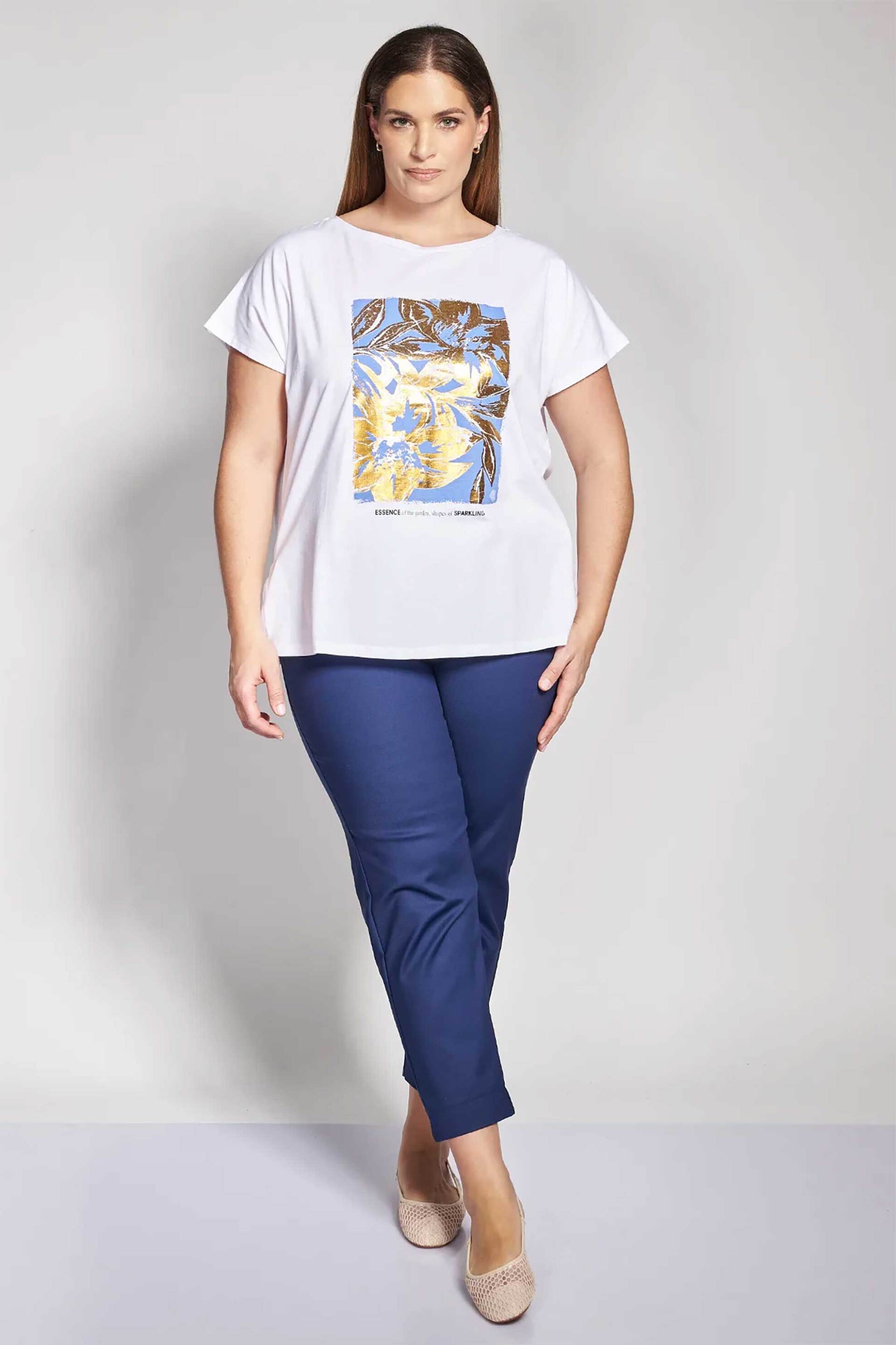 PARABITA Parabita γυναικείο T-shirt με print - 012610100568 Λευκό - 2