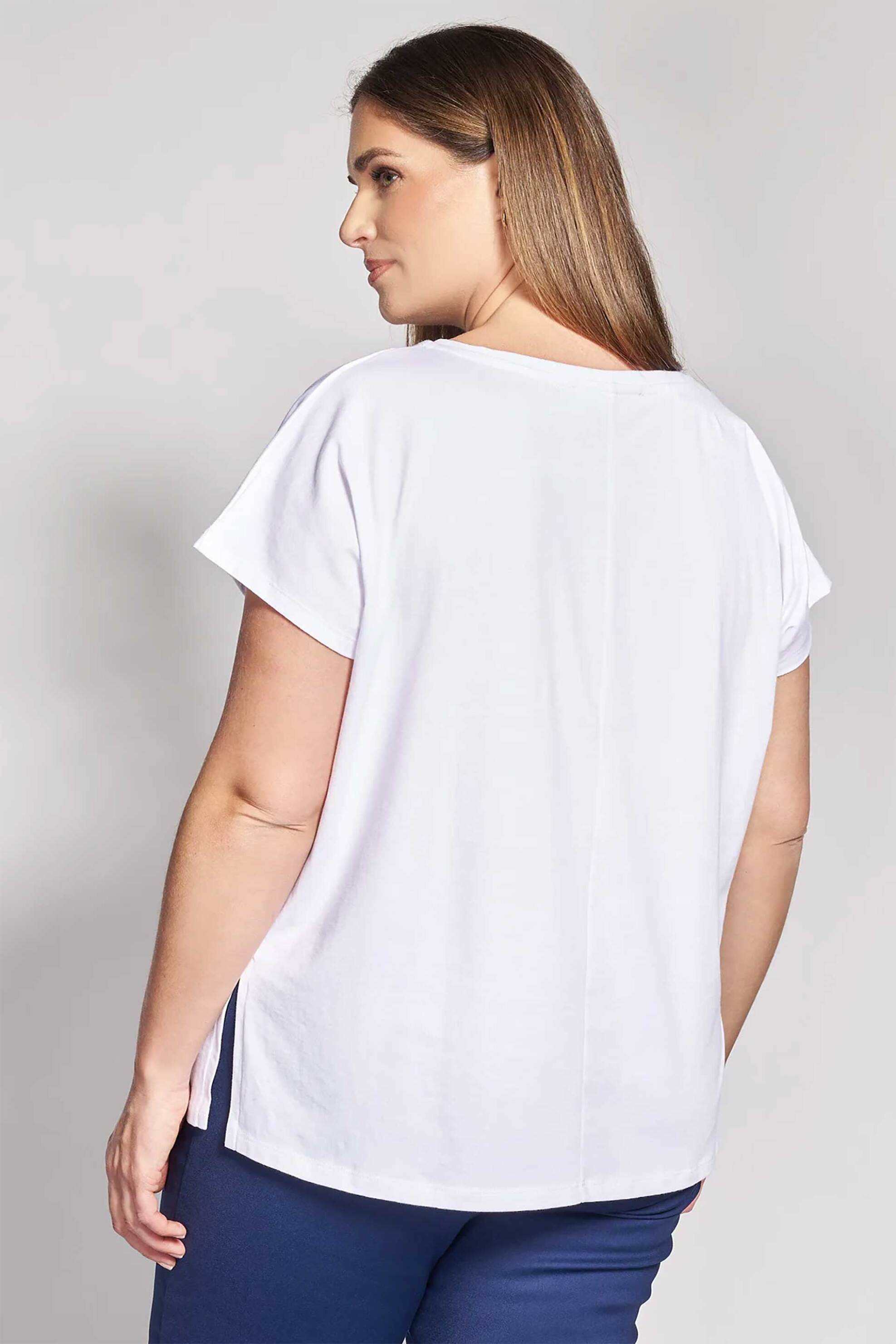 PARABITA Parabita γυναικείο T-shirt με print - 012610100568 Λευκό - 3