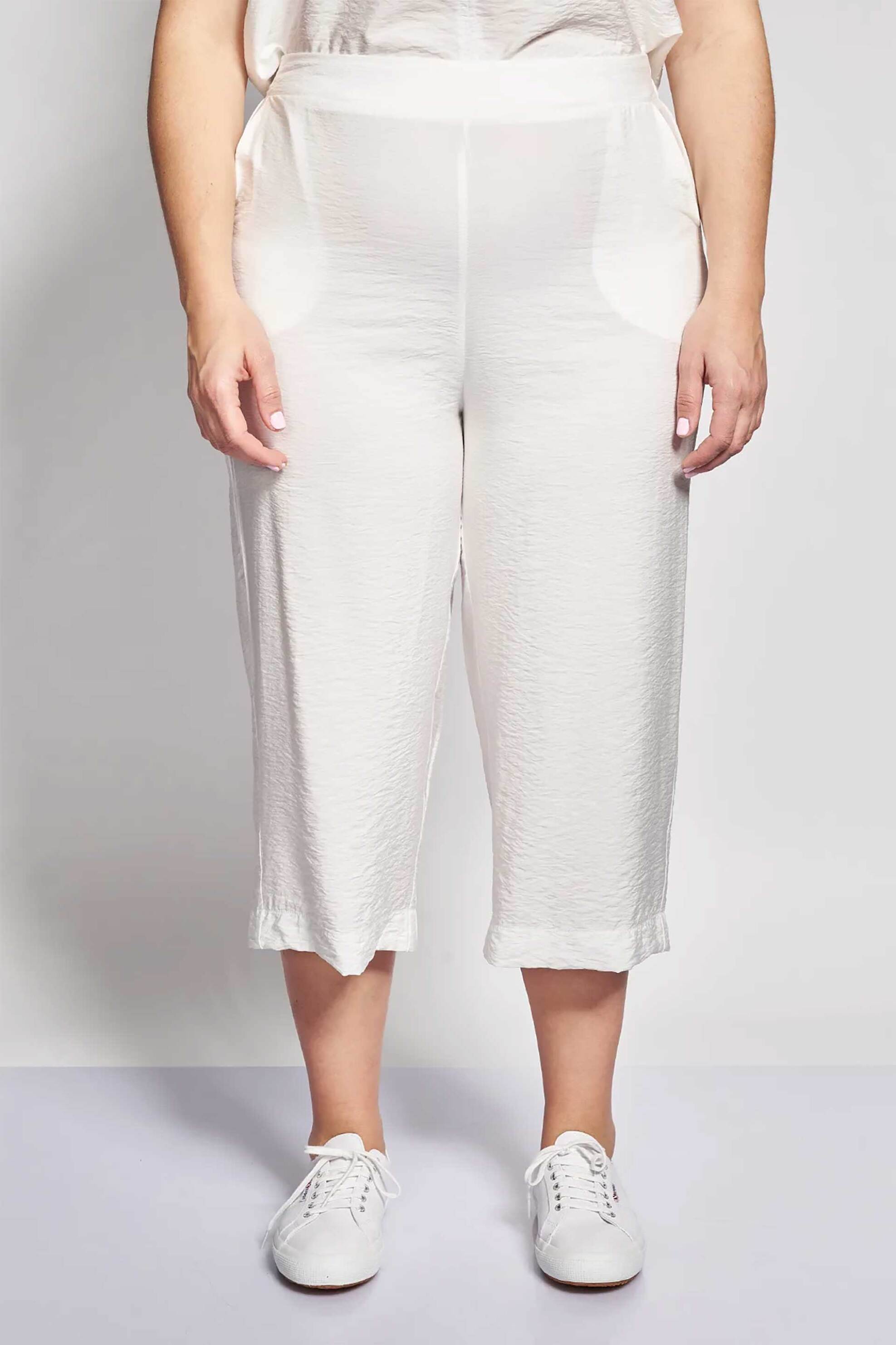 Parabita γυναικείο παντελόνι cropped - 012610295797 Εκρού