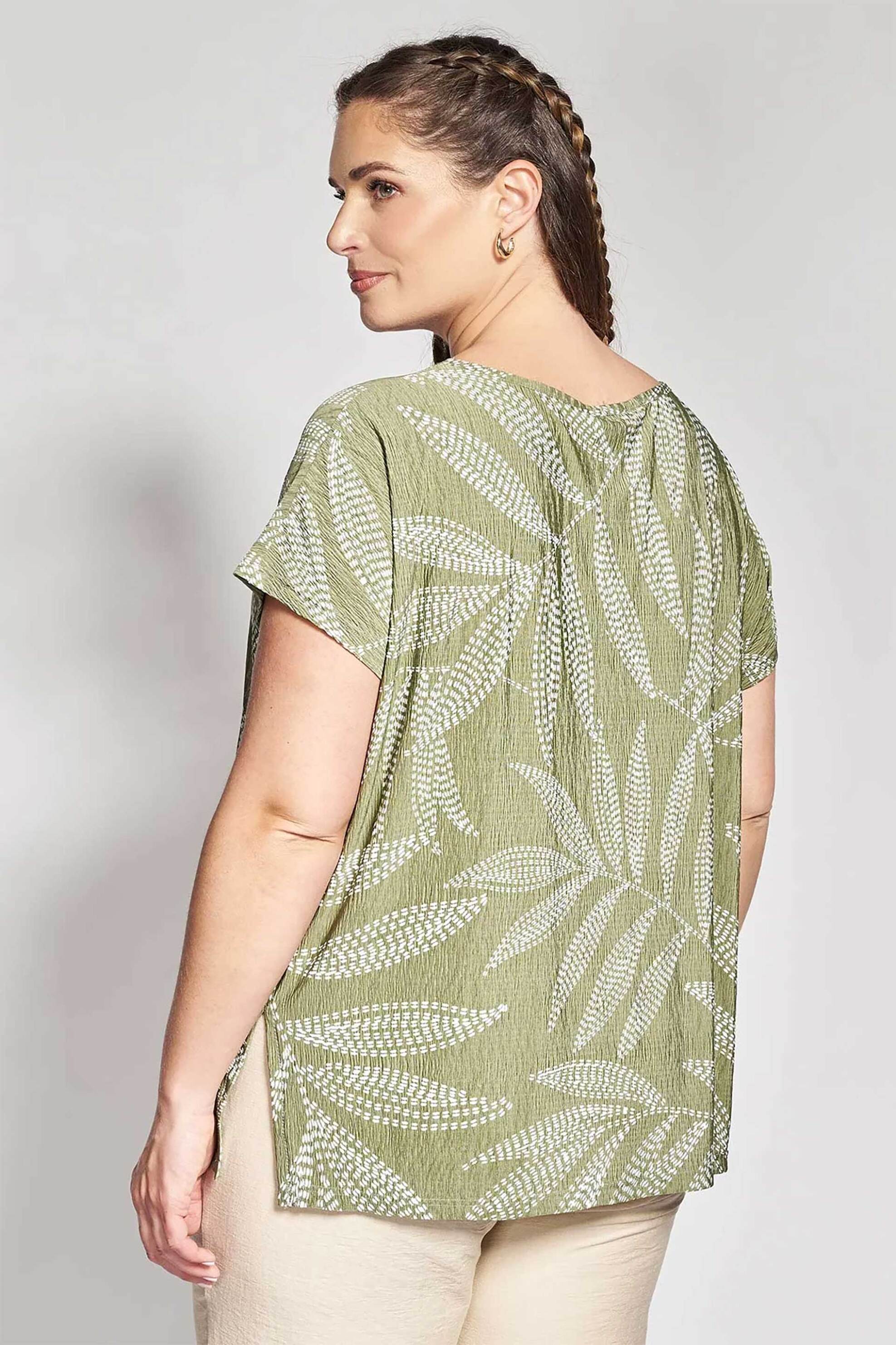 Parabita Γυναικεία Μπλούζα με Floral Print - 012610100107 Χακί