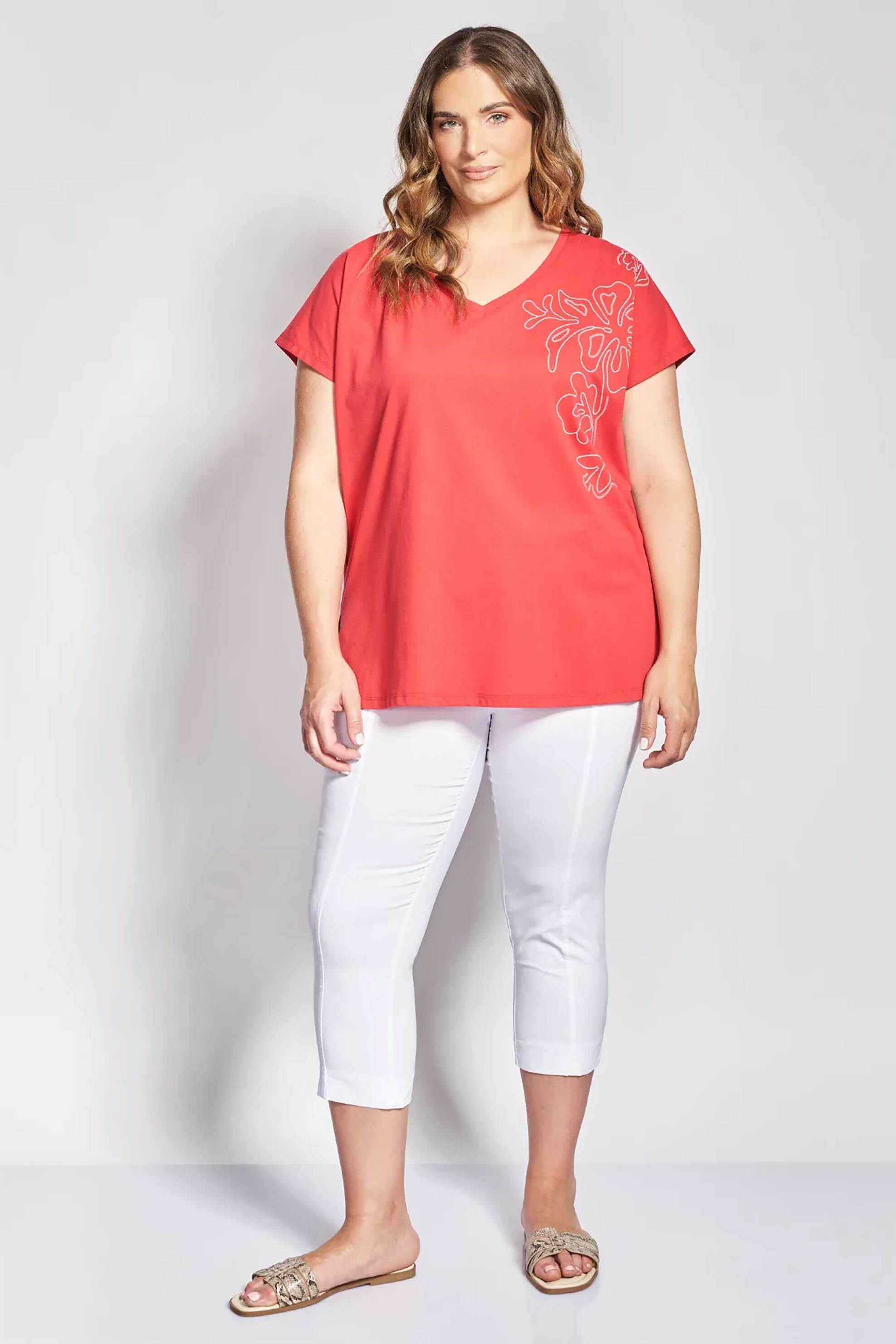 Parabita γυναικείο T-shirt με print - 012610100648 Κόκκινο