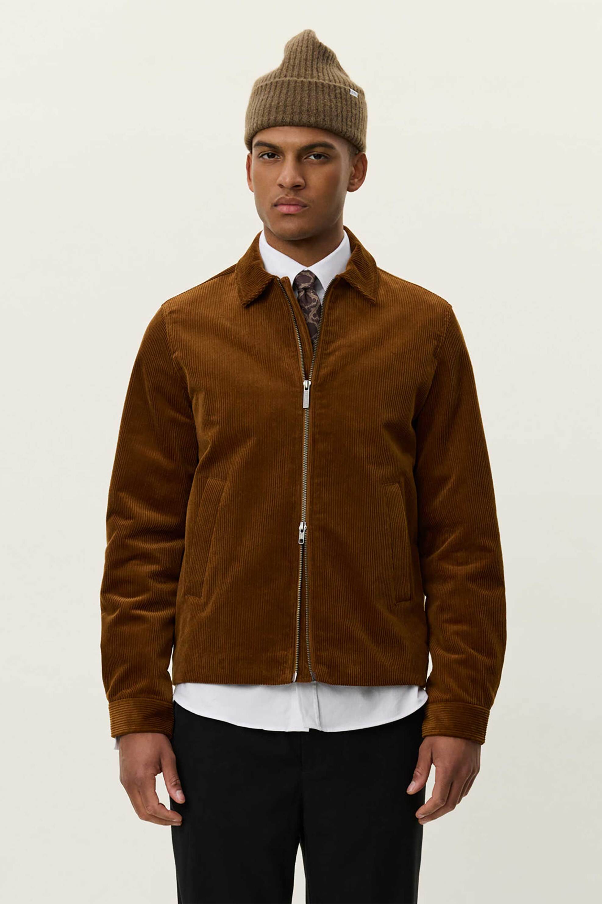 Les Deux ανδρικό jacket κοτλέ Regular Fit "Marchall" - 1000383 Καφέ