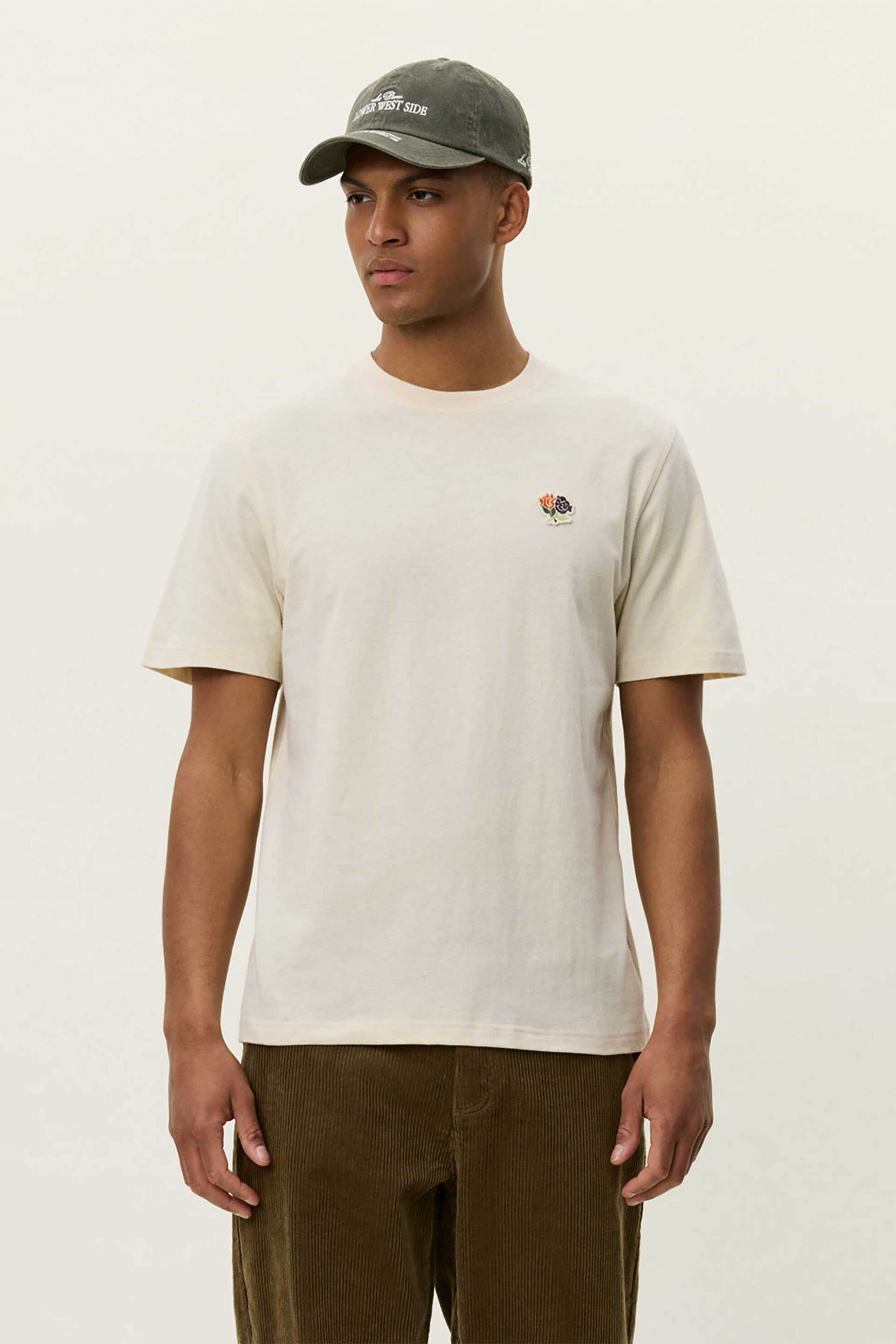 Les Deux ανδρικό T-shirt με κέντημα Regular Fit "Felipe" - 1000388 Εκρού