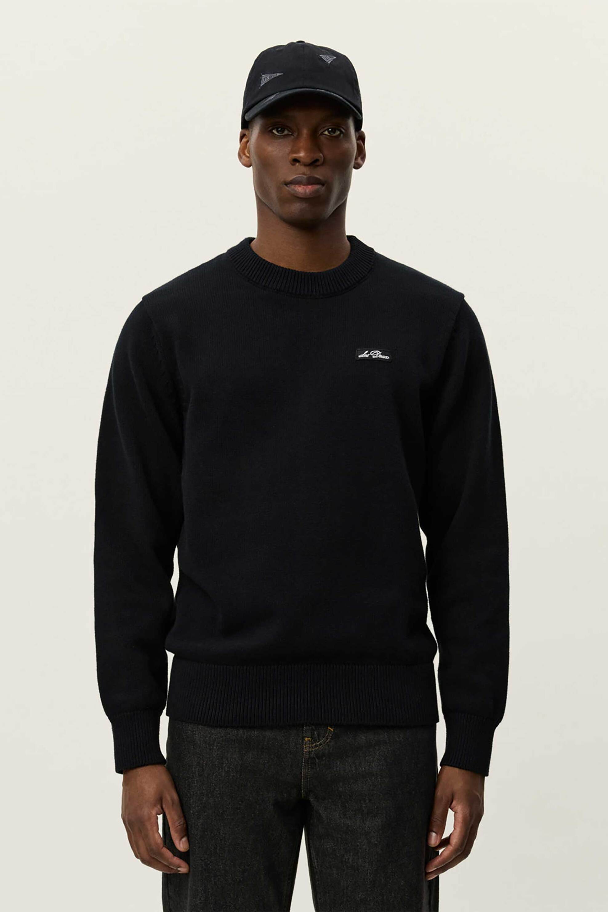 Les Deux ανδρικό πουλόβερ με logo patch Regular Fit "Gary" - 1000549 Μαύρο