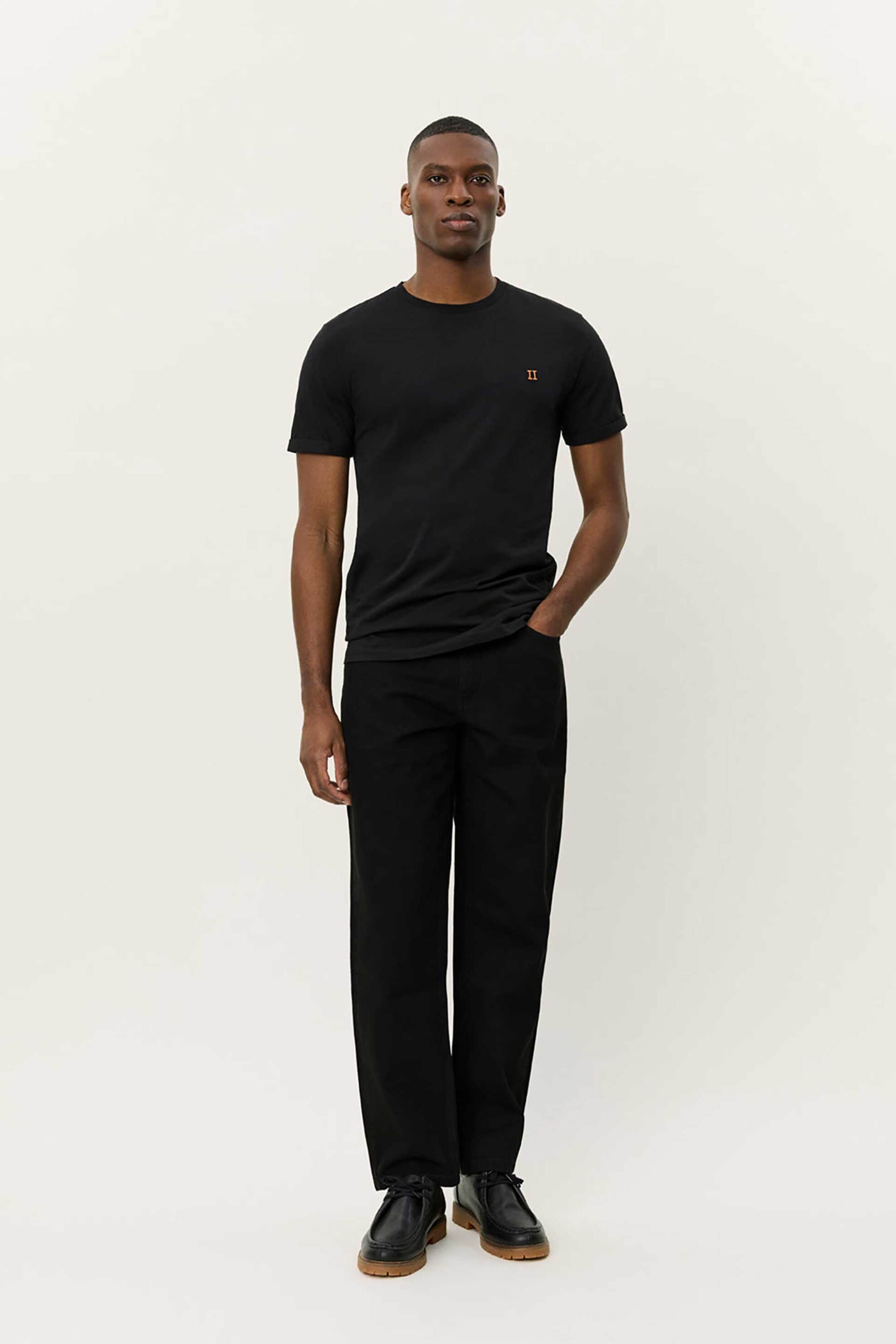 Les Deux ανδρικό T-shirt με κεντημένο logo Slim Fit "Norregaard" - 100101008 Μαύρο