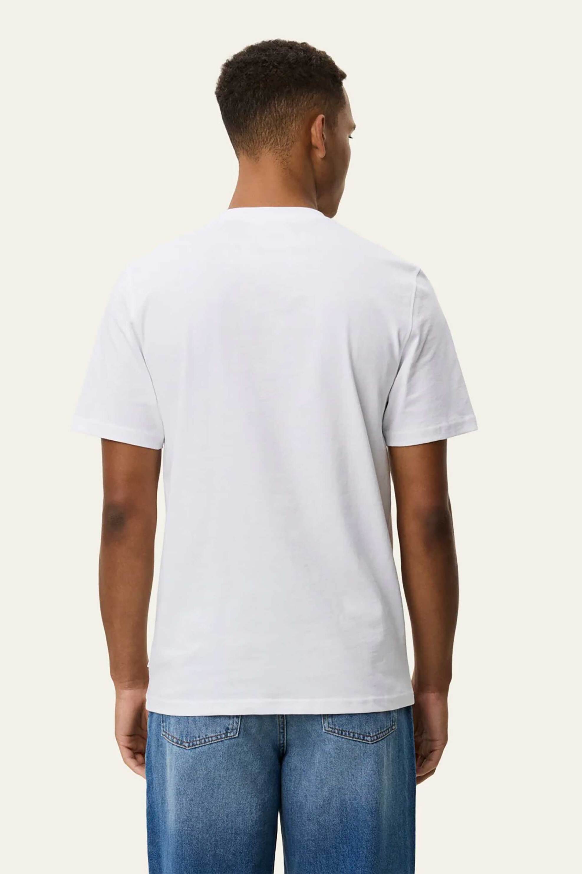 Les Deux Ανδρικό T-Shirt Regular Fit Brady Emblem - 1001546 Λευκό