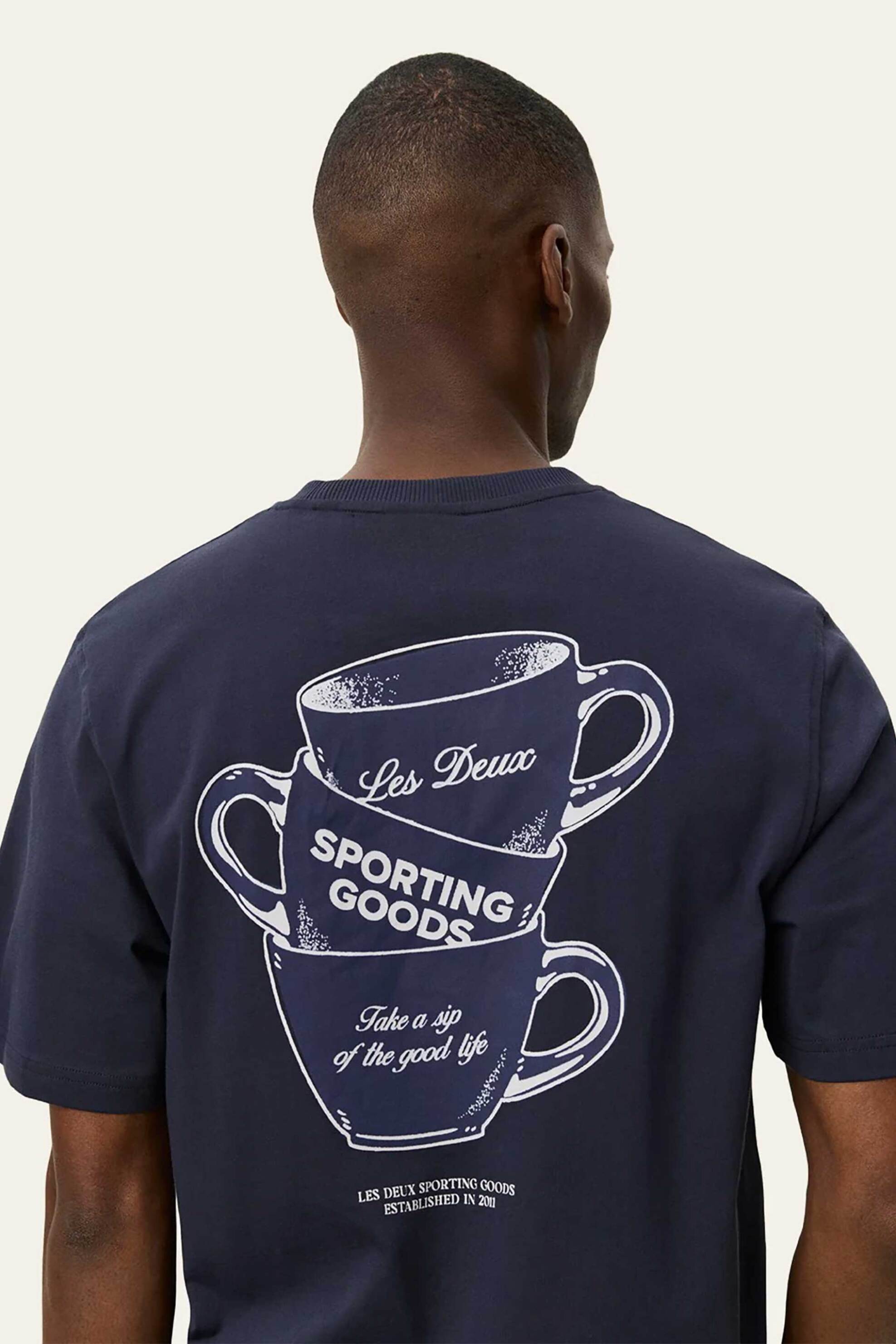 Les Deux Ανδρικό T-Shirt Regular Fit Ben Artist - 1001565 Μπλε Σκούρο