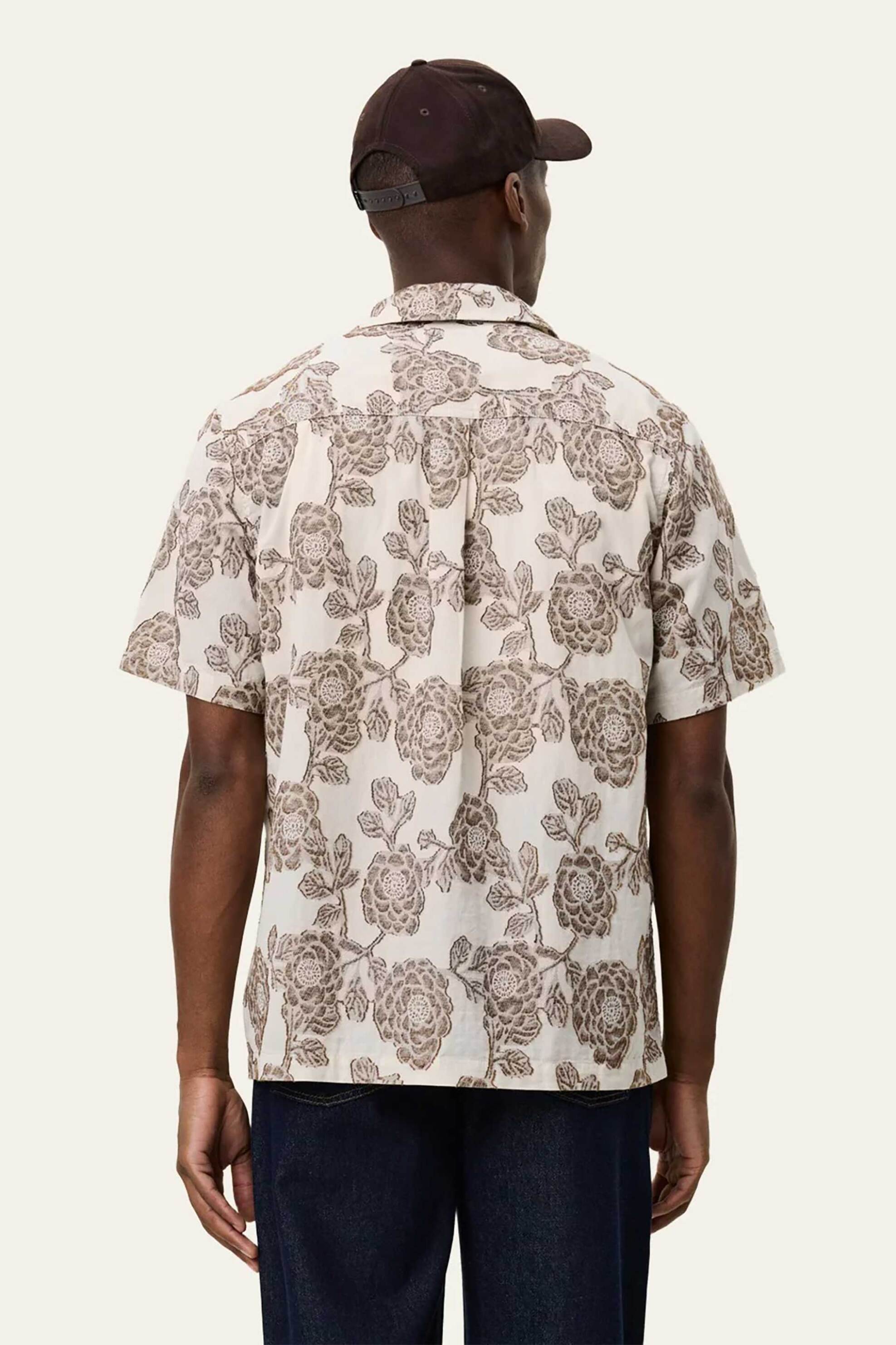 Les Deux Ανδρικό Κοντομάνικο Πουκάμισο με All-Over Floral Print Loose Fit Lesley - 1001376 Εκρού