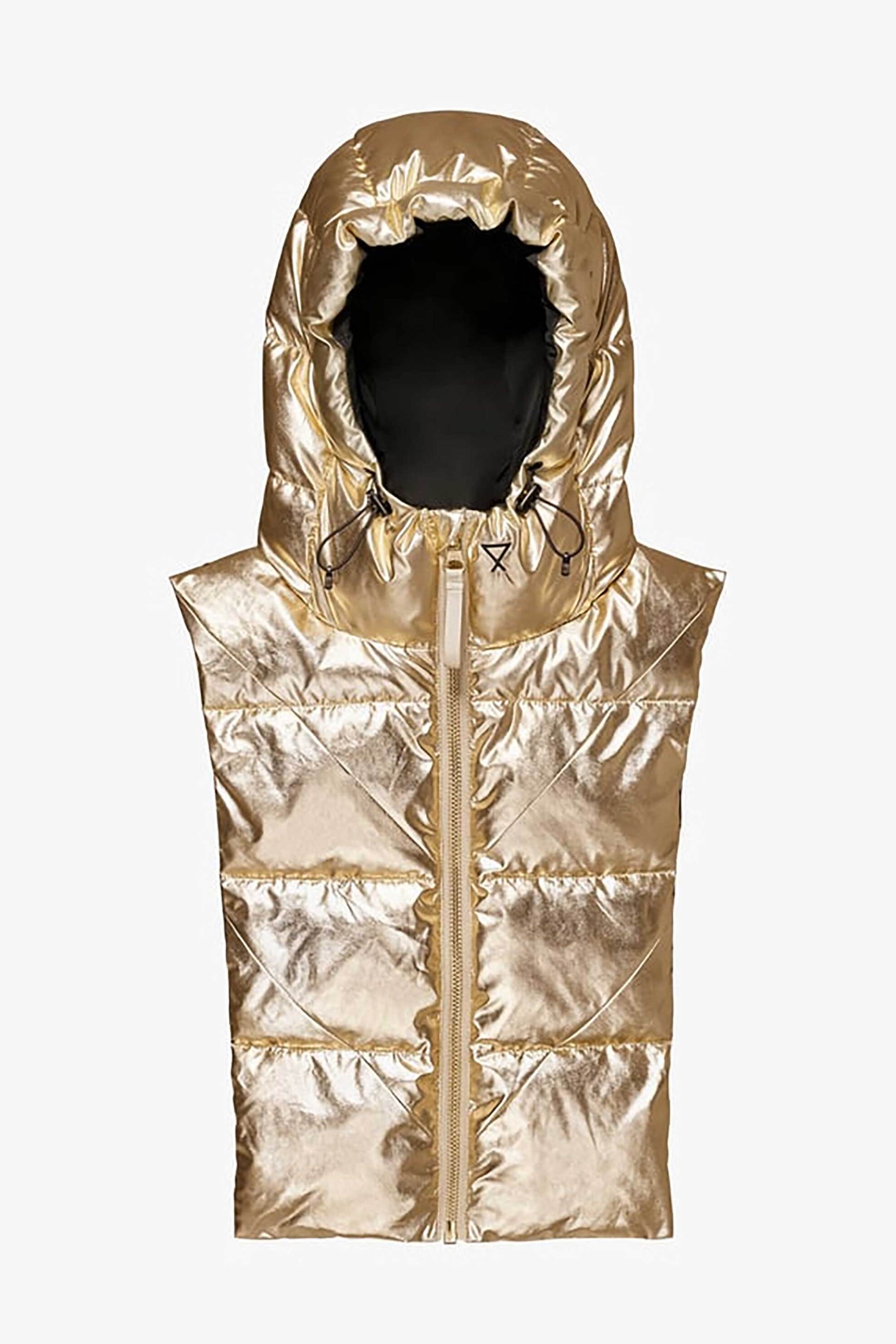 FUDOON Fudoon γυναικείo μπoυφάν γιλέκο διπλής όψης - FD22-001-900 Μαύρο - Χρυσό