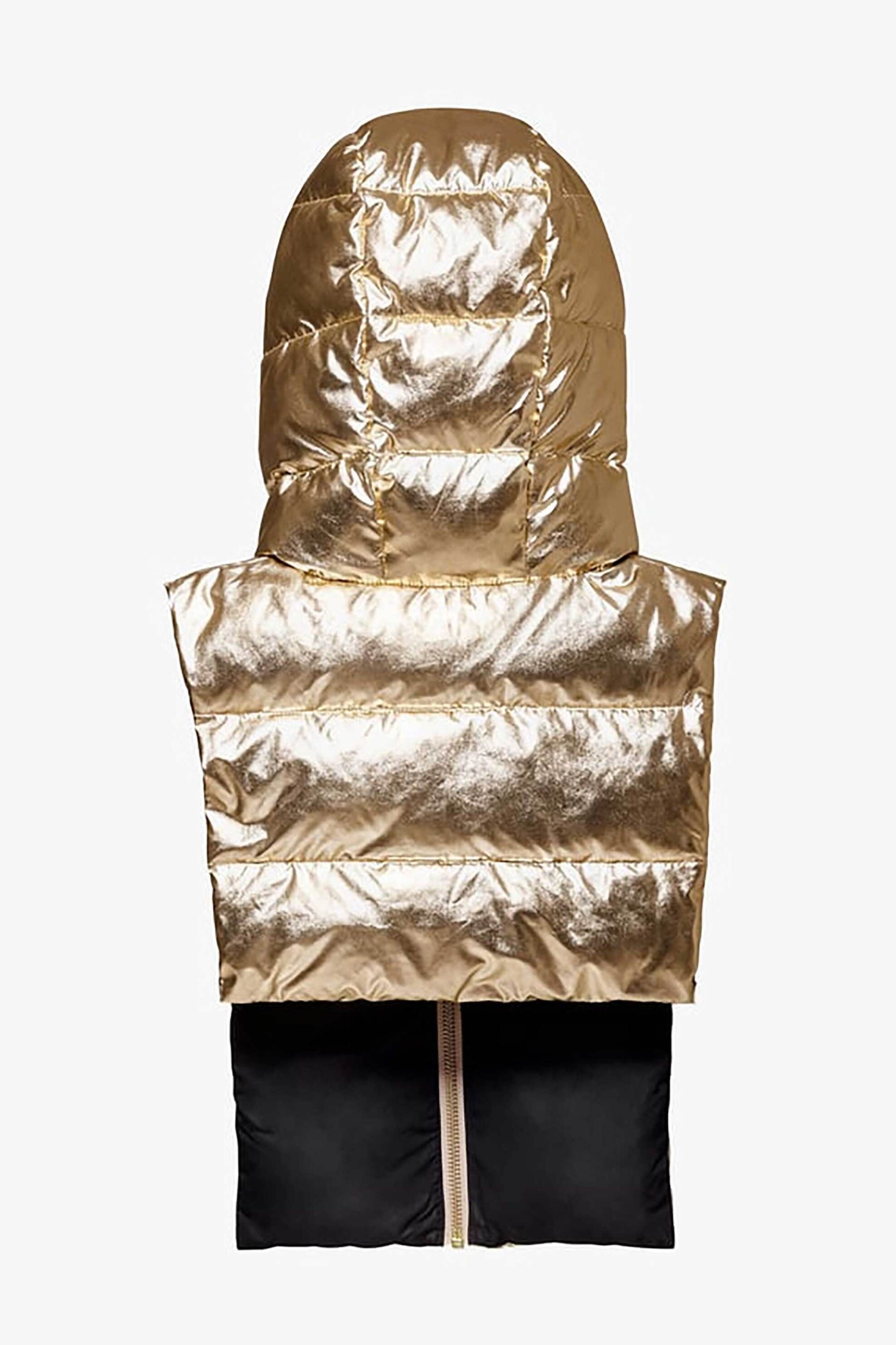 Fudoon γυναικείo μπoυφάν γιλέκο διπλής όψης - FD22-001-900 Μαύρο - Χρυσό φωτογραφία