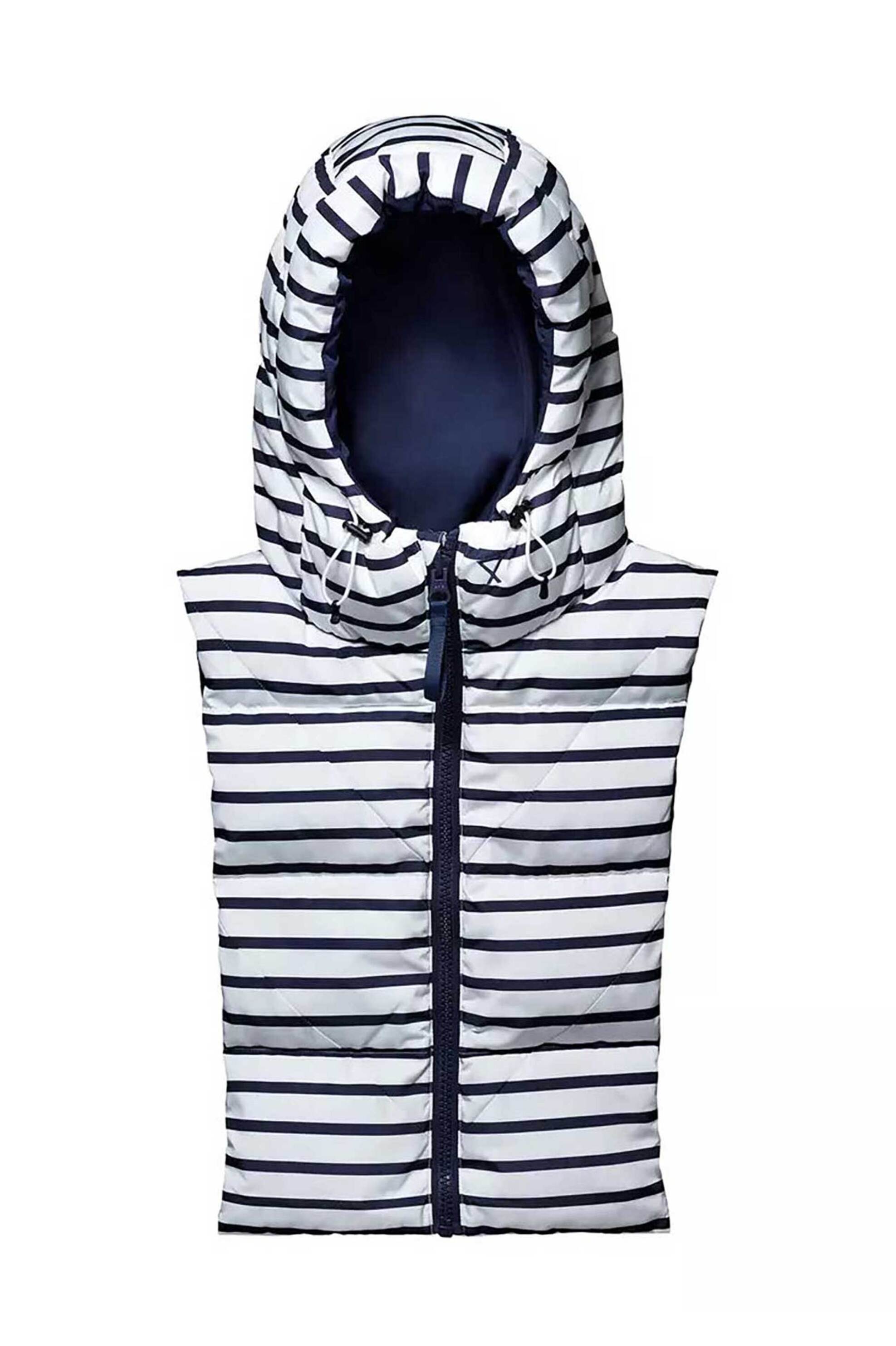 FUDOON Fudoon γυναικείo μπoυφάν γιλέκο διπλής όψης - FD24-005-906 Λευκό - Μπλε