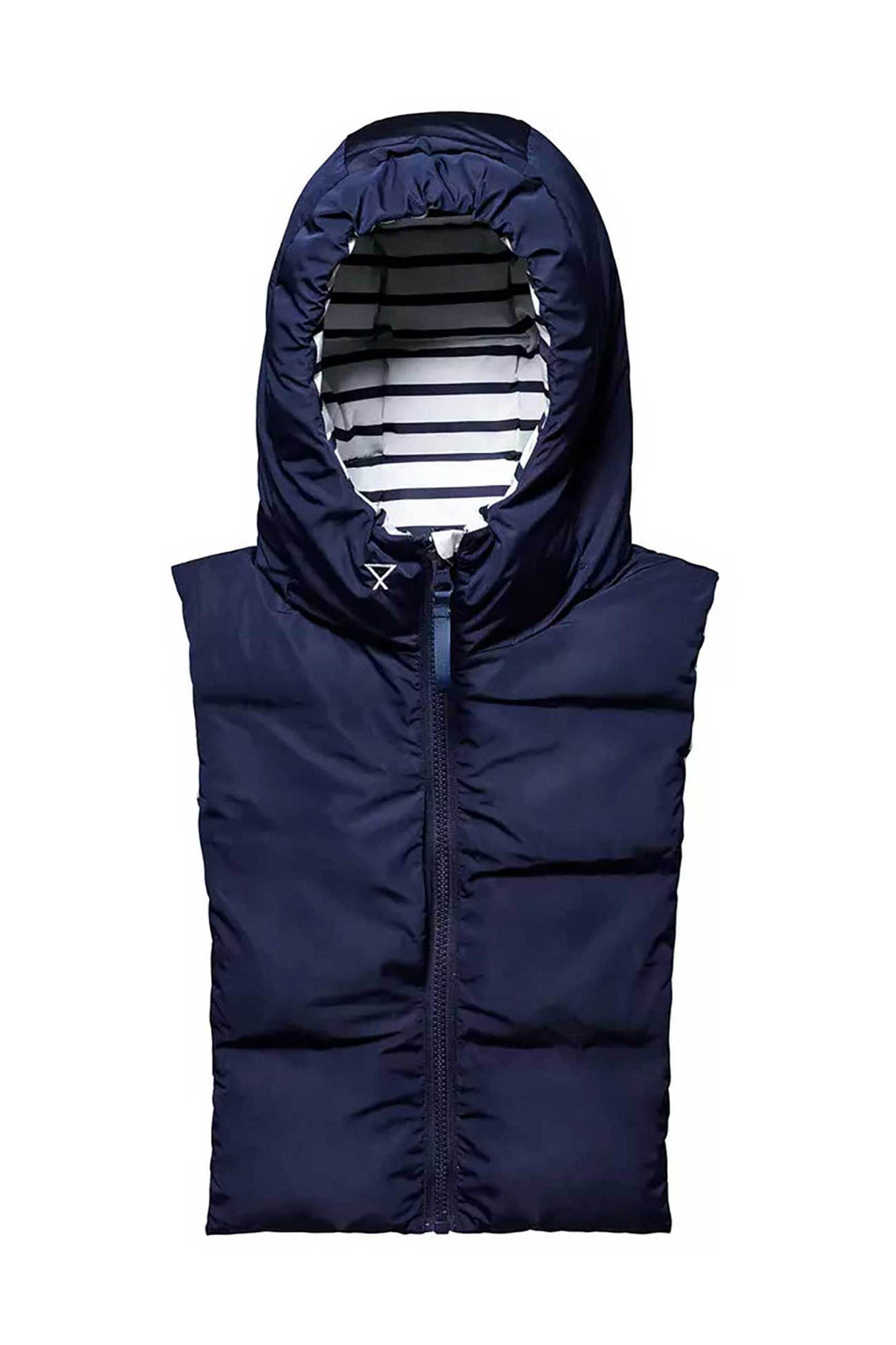 Fudoon γυναικείo μπoυφάν γιλέκο διπλής όψης - FD24-005-906 Λευκό - Μπλε φωτογραφία