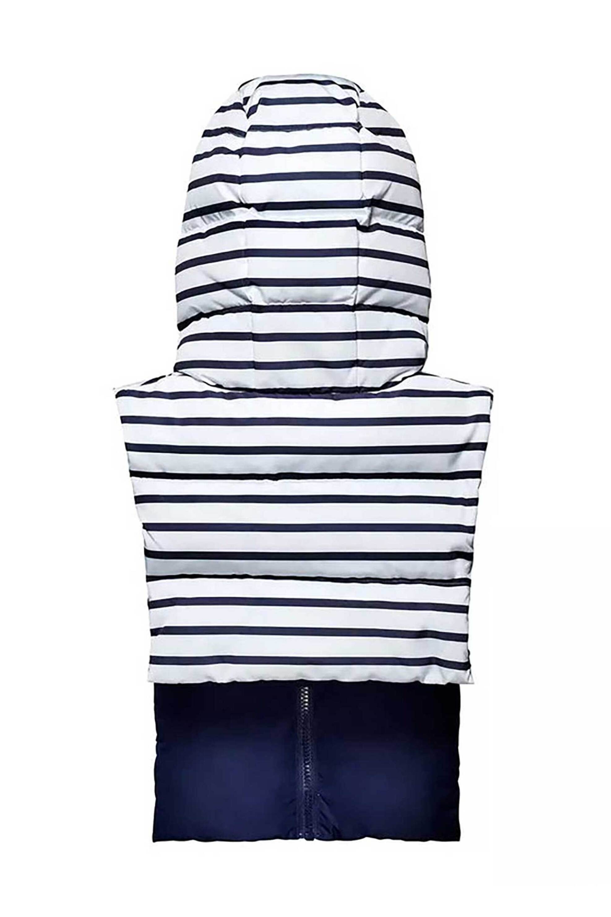 Fudoon γυναικείo μπoυφάν γιλέκο διπλής όψης - FD24-005-906 Λευκό - Μπλε φωτογραφία