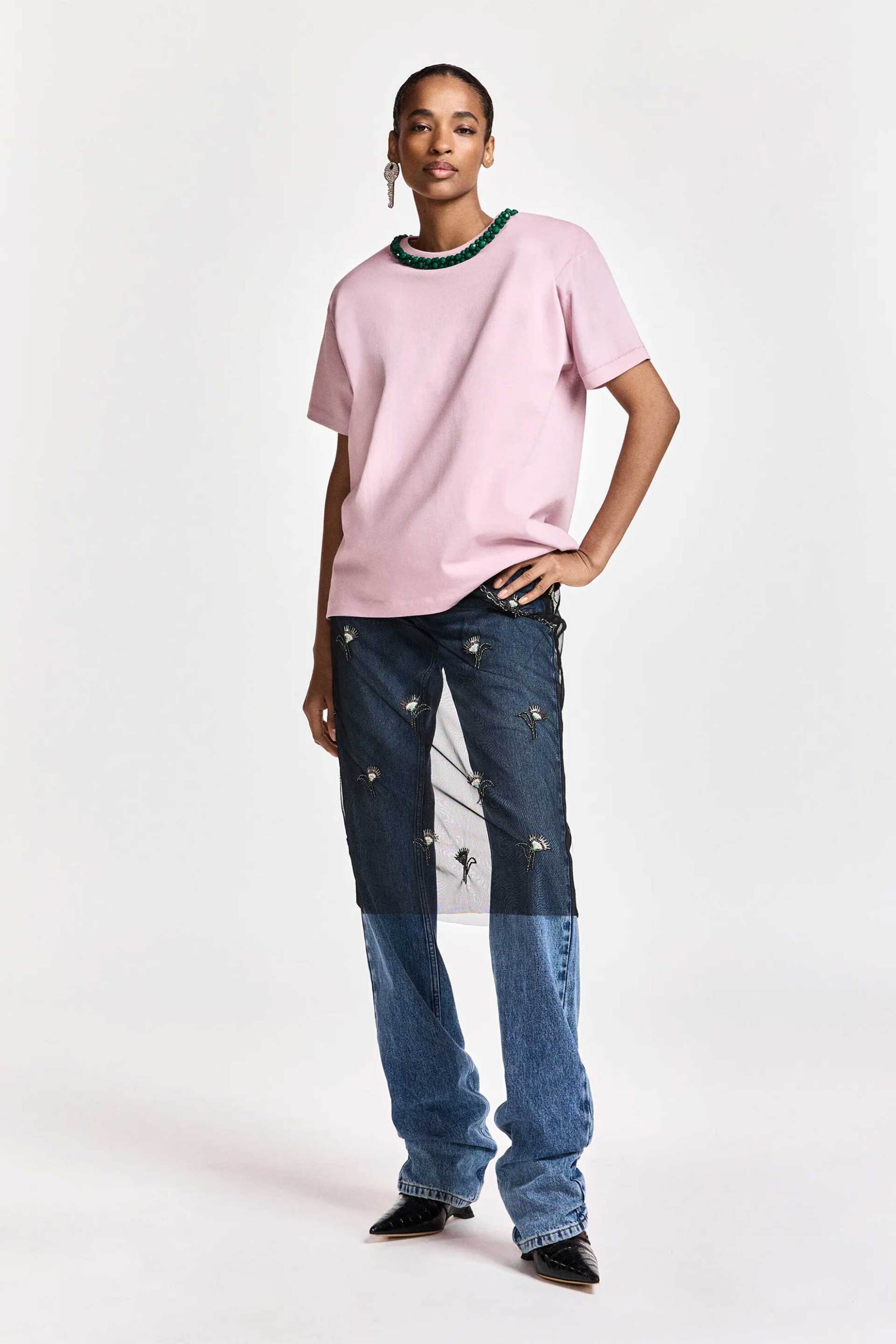 Essentiel Antwerp γυναικείο T-shirt με διακοσμητικές πέτρες 