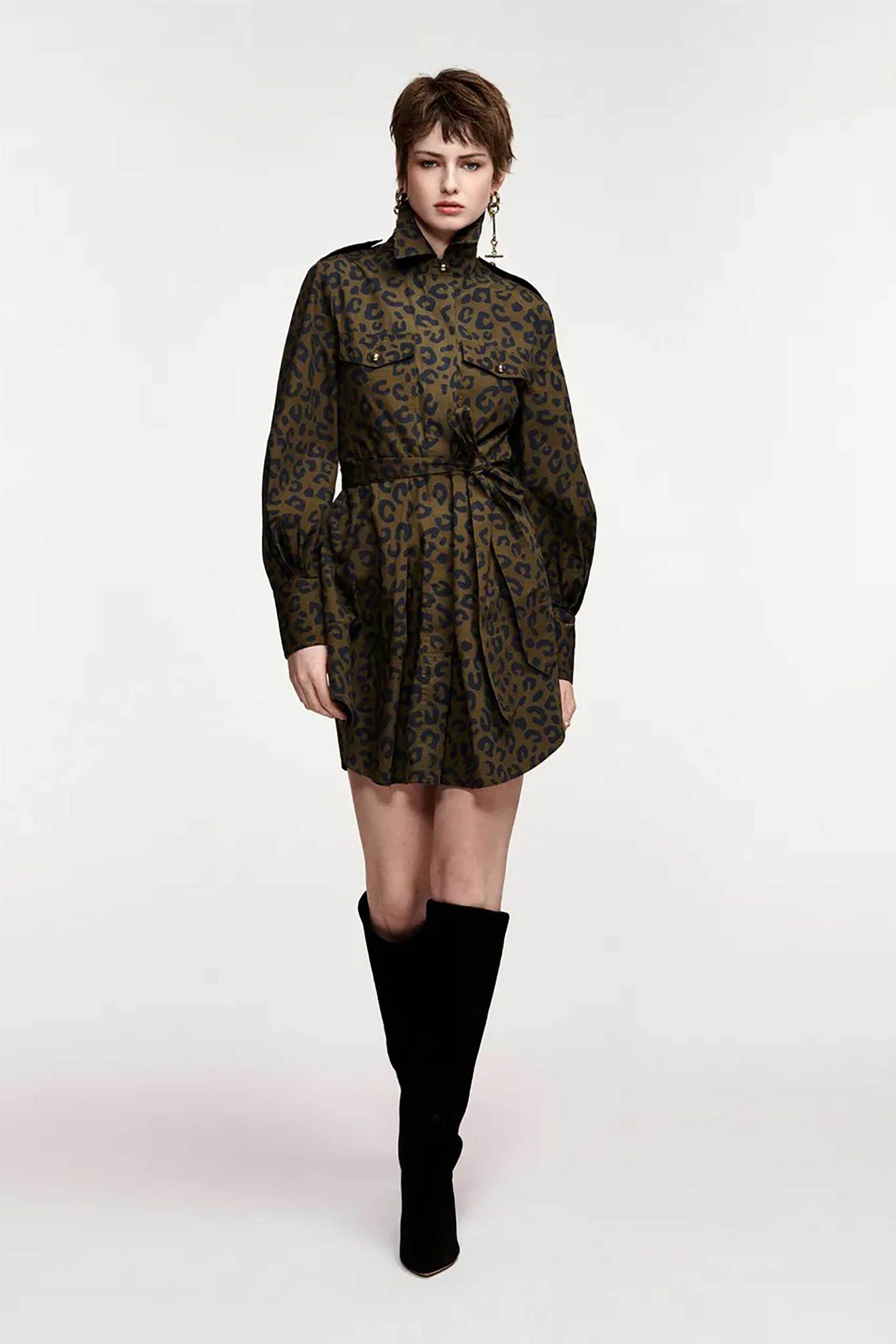 Essentiel Antwerp γυναικείο mini φόρεμα animal print 