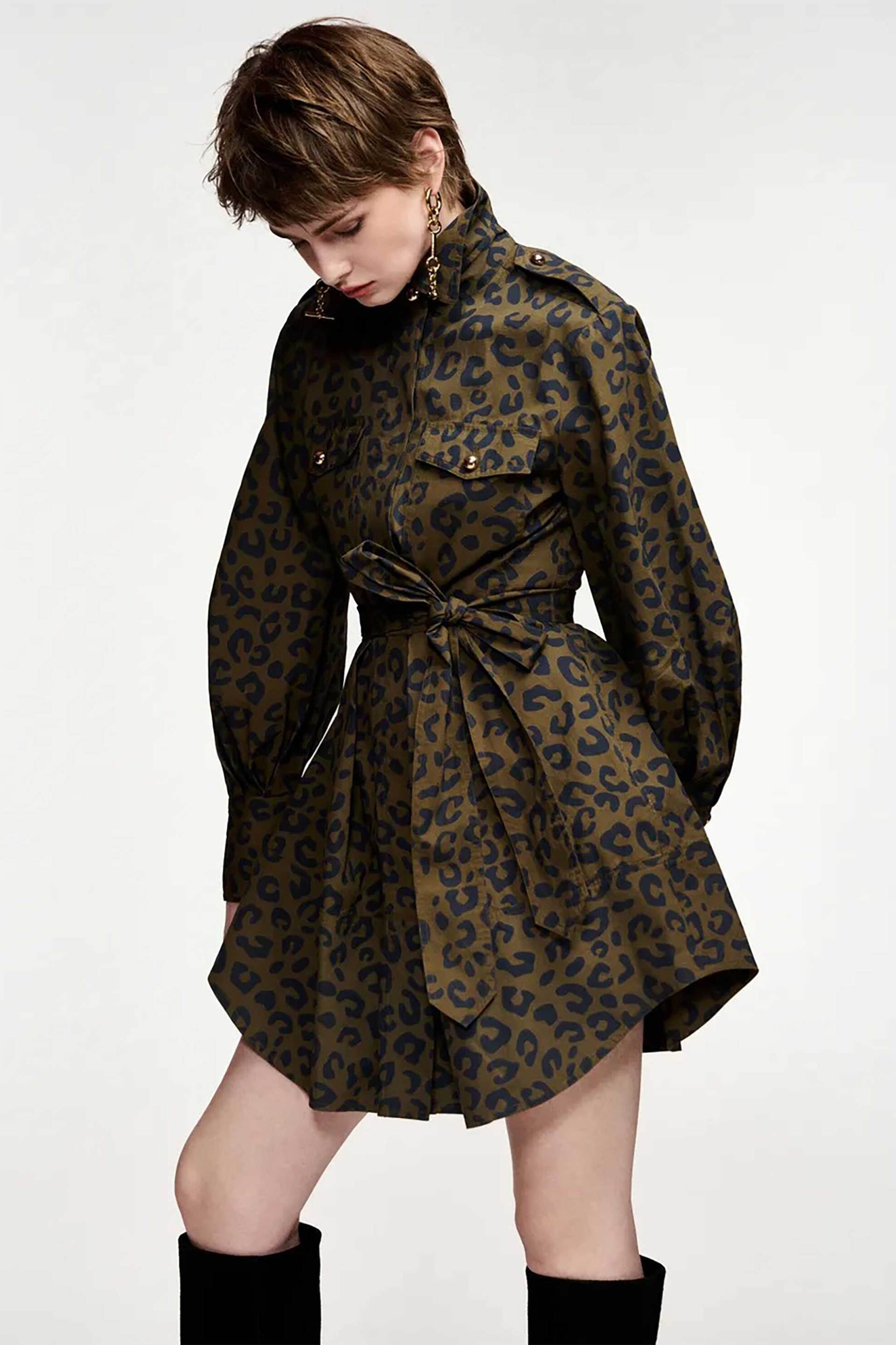Essentiel Antwerp γυναικείο mini φόρεμα animal print 