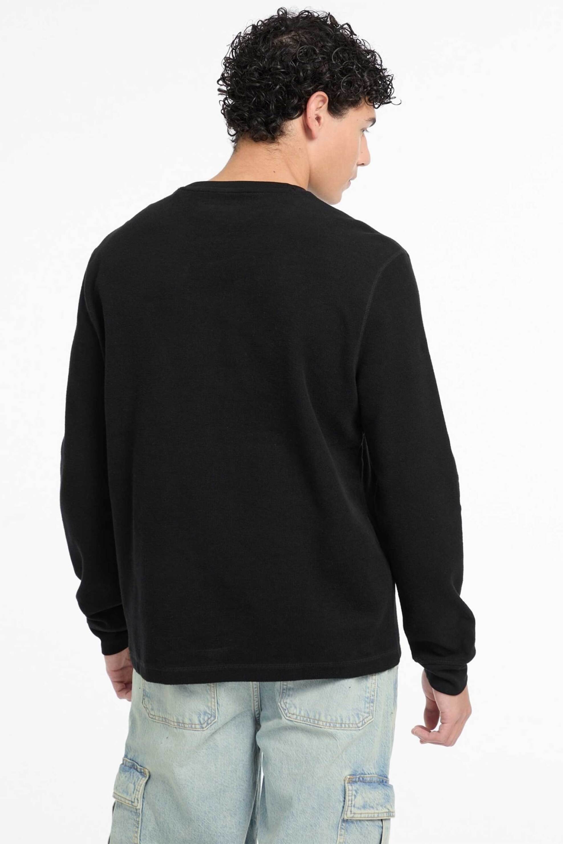 Guess ανδρική μπλούζα με logo patch Regular Fit - M4BI77KCII1 Μαύρο φωτογραφία