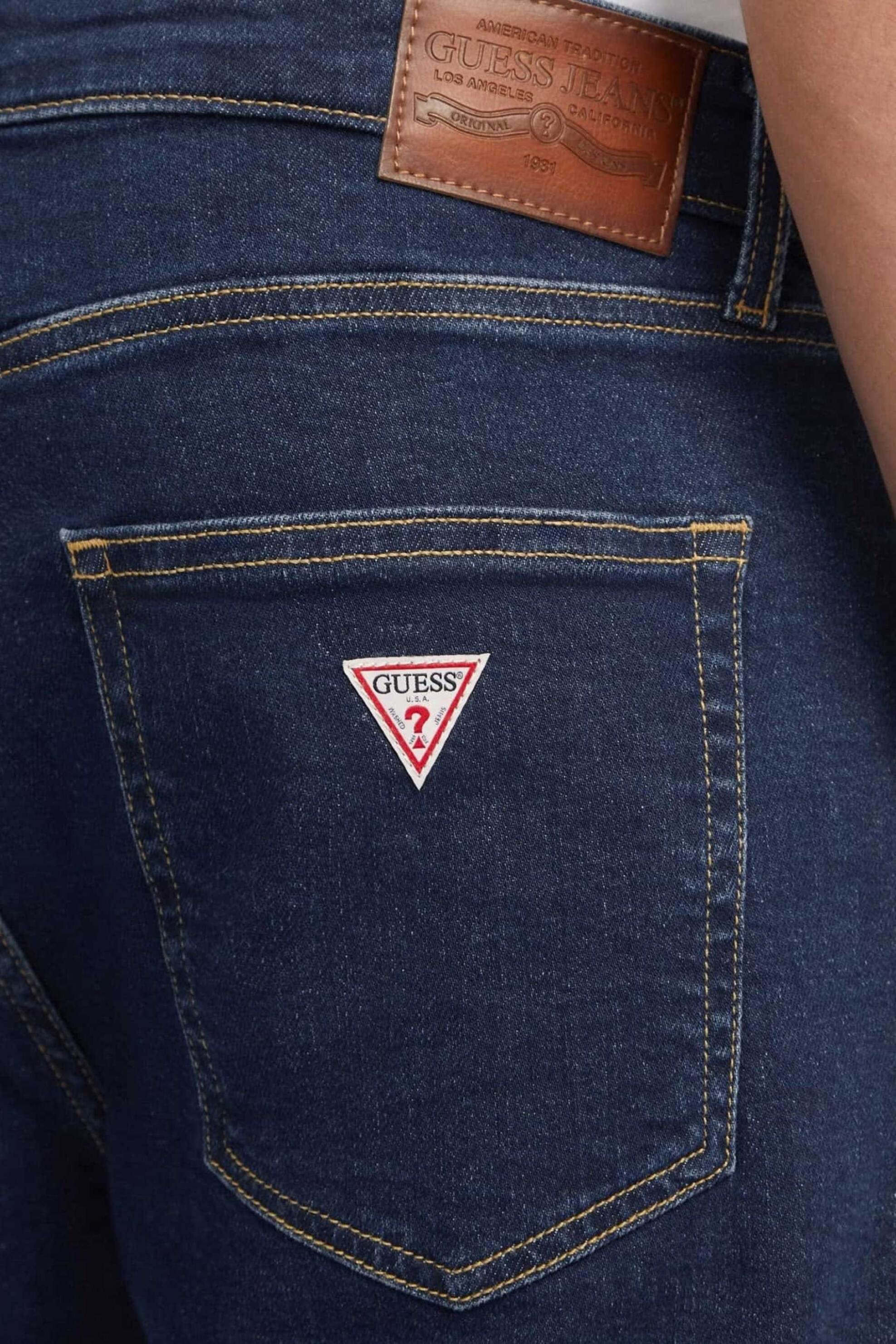 Guess Ανδρικό Τζιν Παντελόνι Πεντάτσεπο Slim Fit - M4Ya1Cd5Dm3 Denim Blue Σκούρο