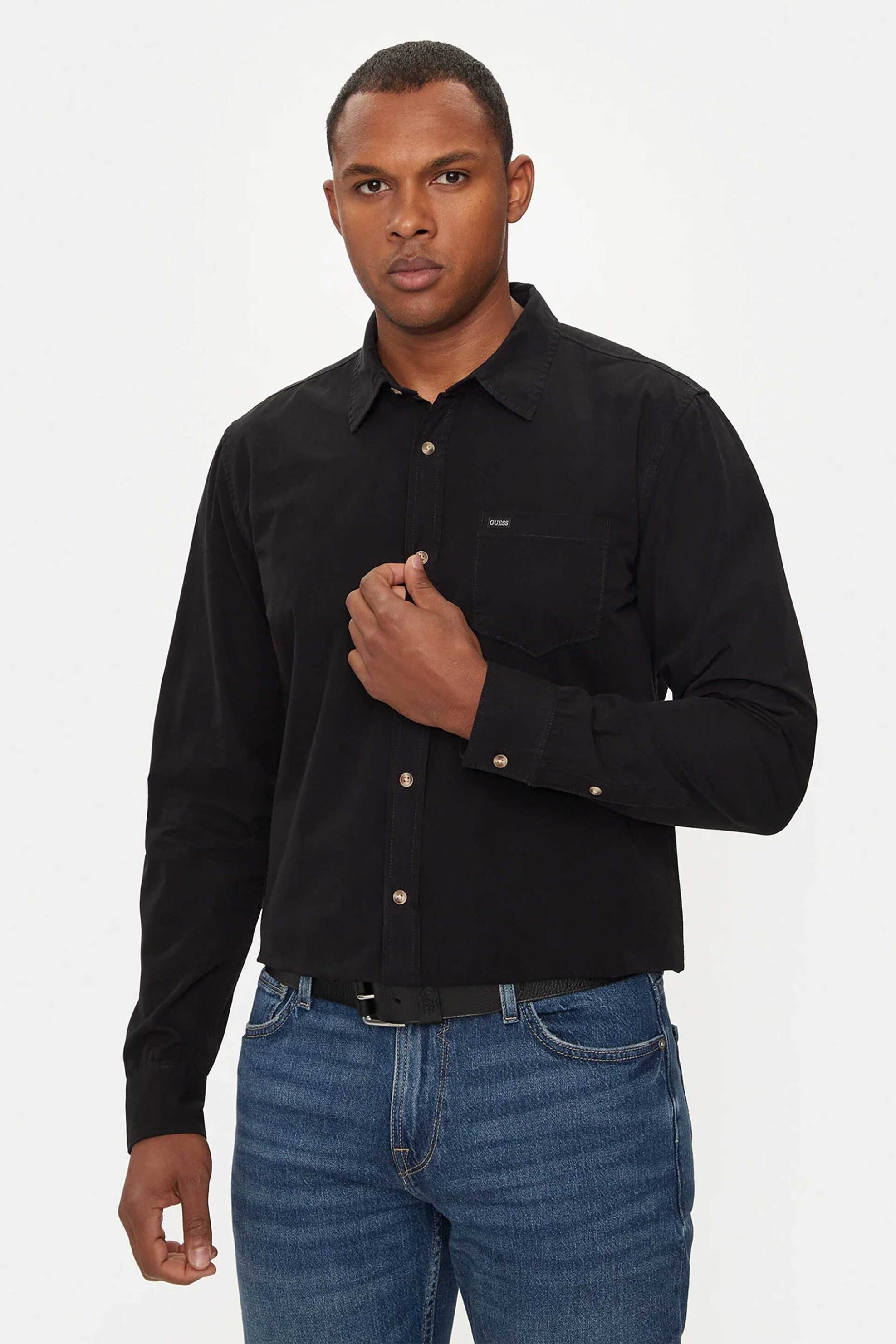 Ανδρικά πουκάμισα casual σε μαυρο