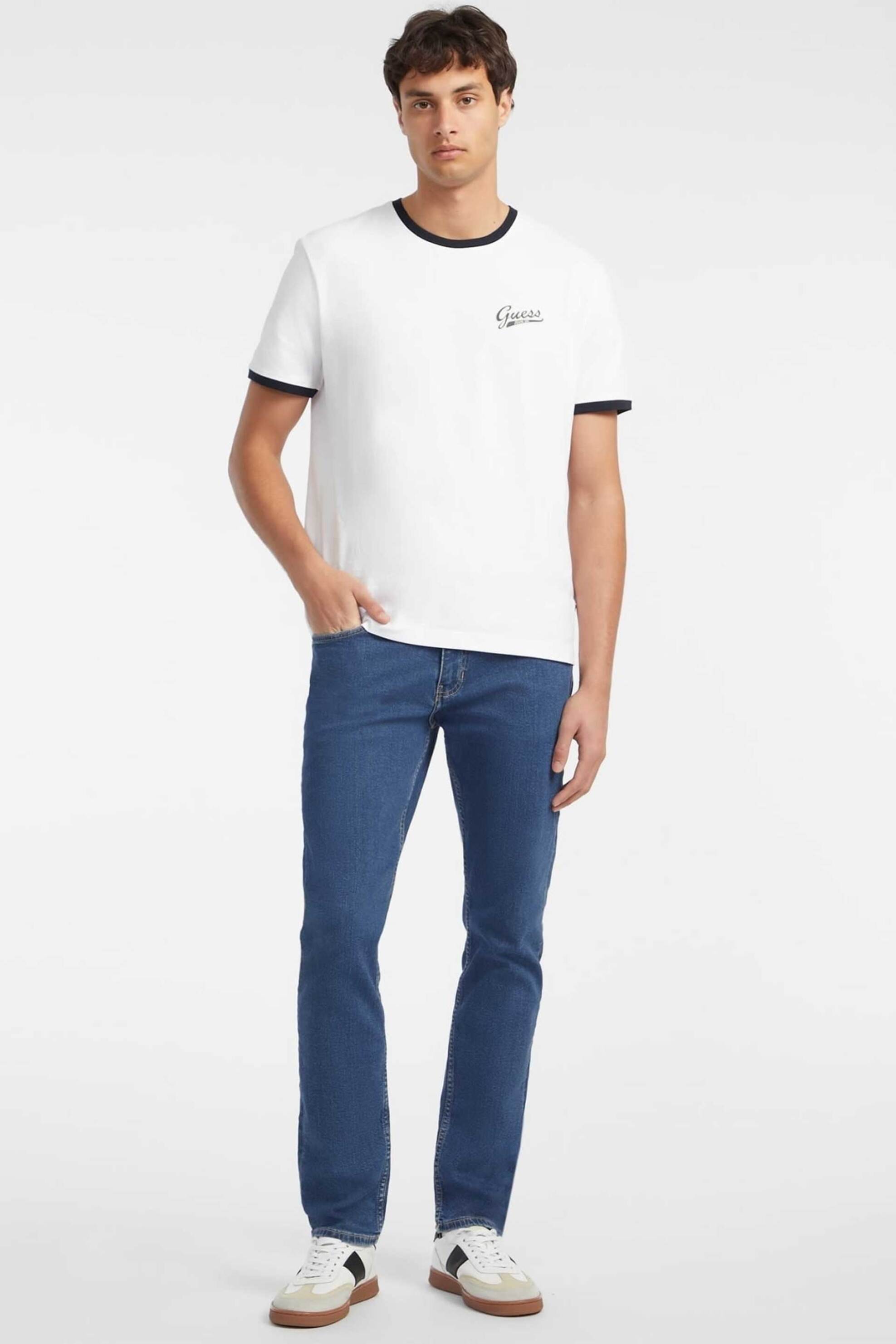 Guess ανδρικό τζιν παντελόνι πεντάτσεπο Slim Fit - M4YA1CD5DM2 Denim Blue