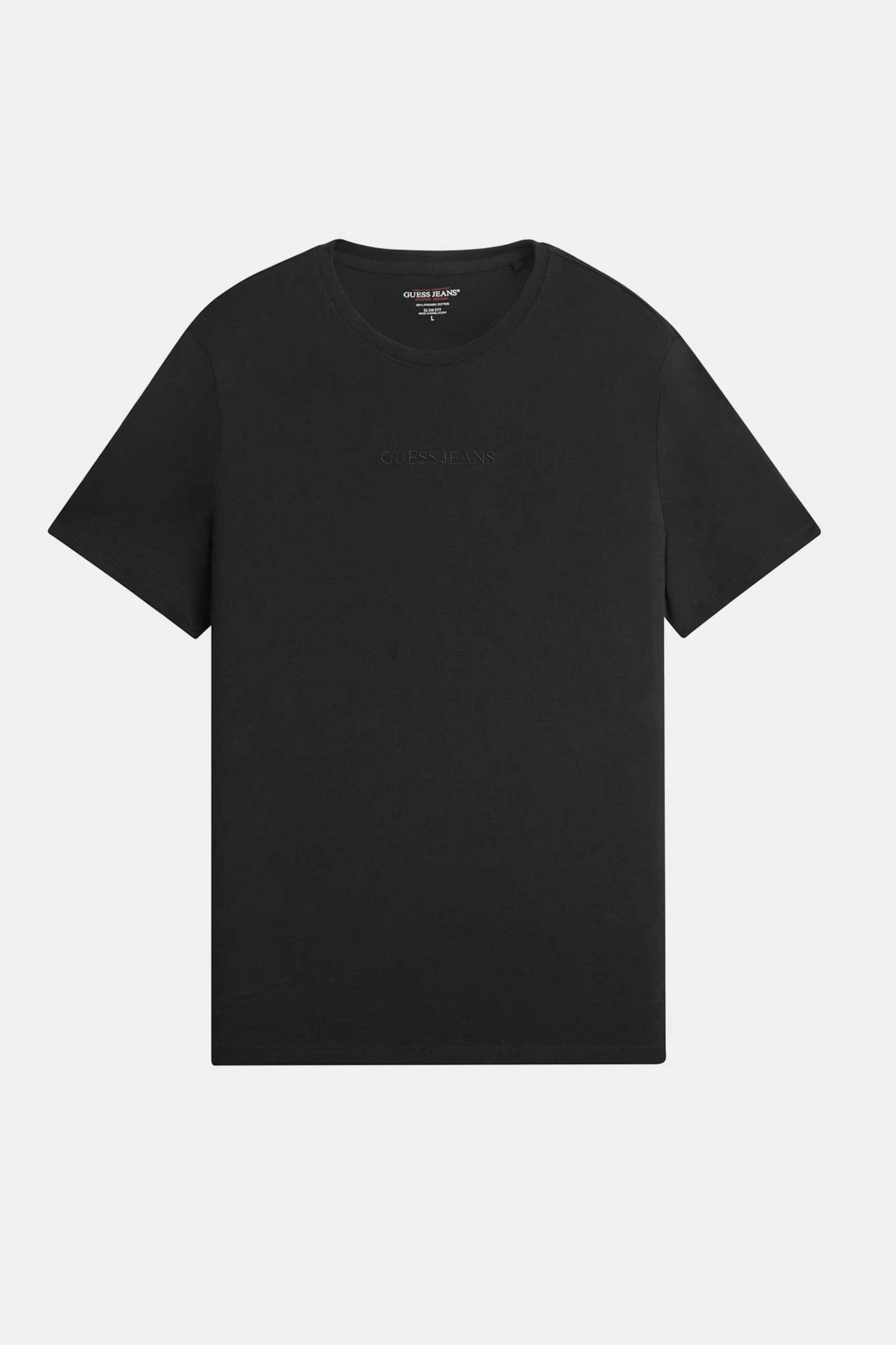 Guess Ανδρικό T-Shirt με Logo Relaxed Fit - M4Yi44K8Fq4 Μαύρο