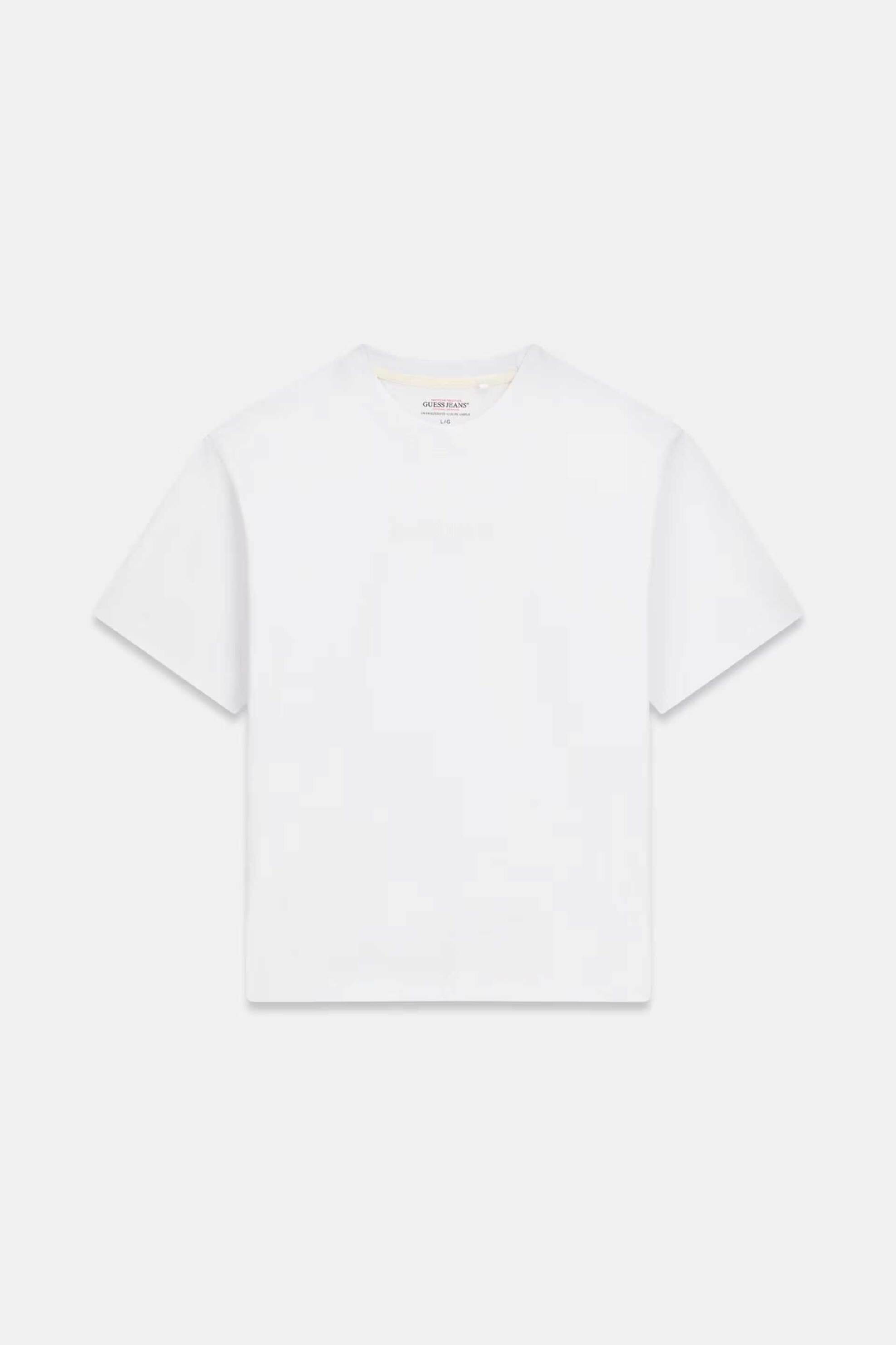 Guess Ανδρικό T-Shirt με Logo Relaxed Fit - M4Yi44K8Fq4 Λευκό