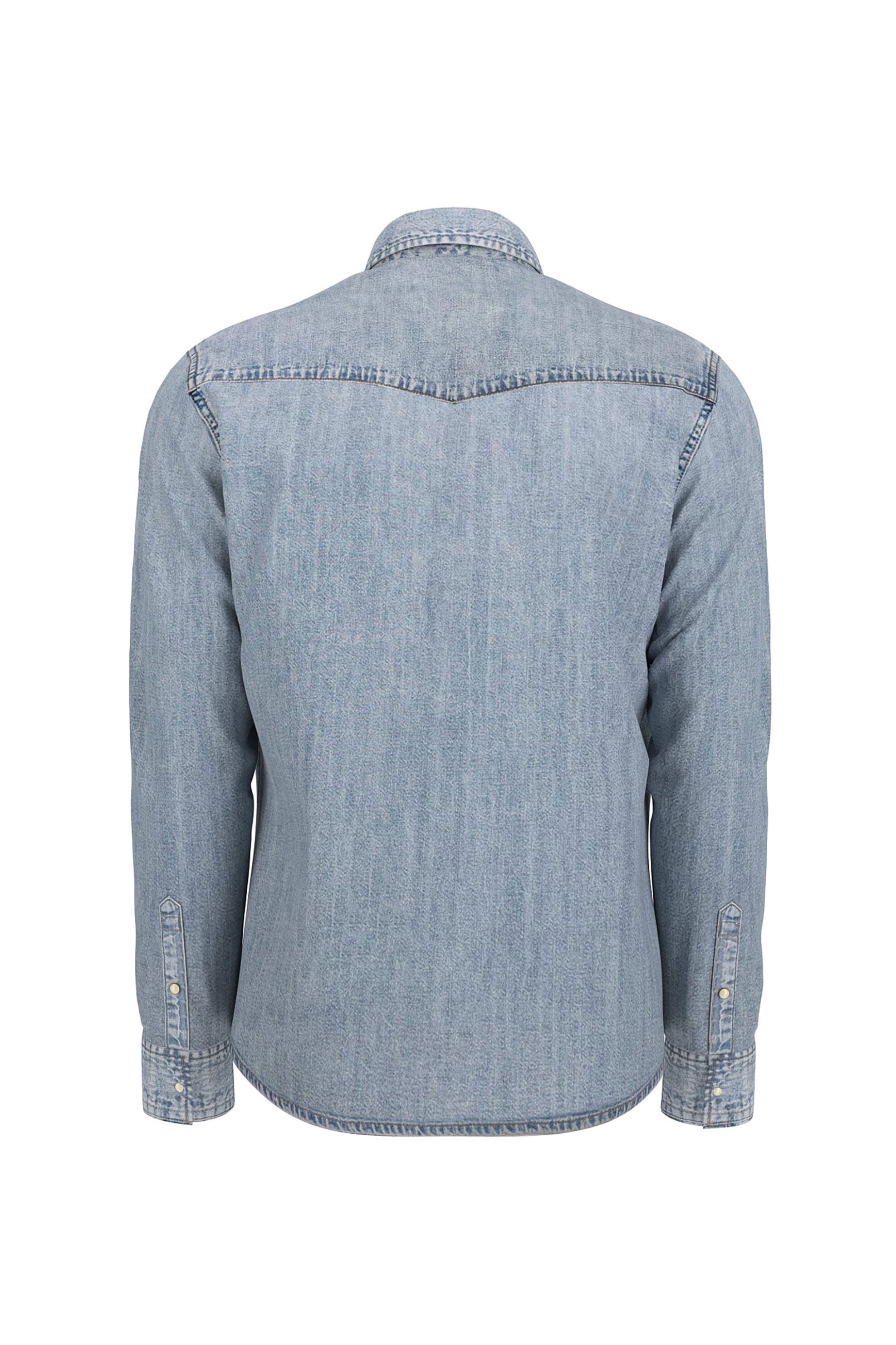 Guess Ανδρικό Denim Πουκάμισο με Λογότυπο - M5Rh55D5M82 Blue