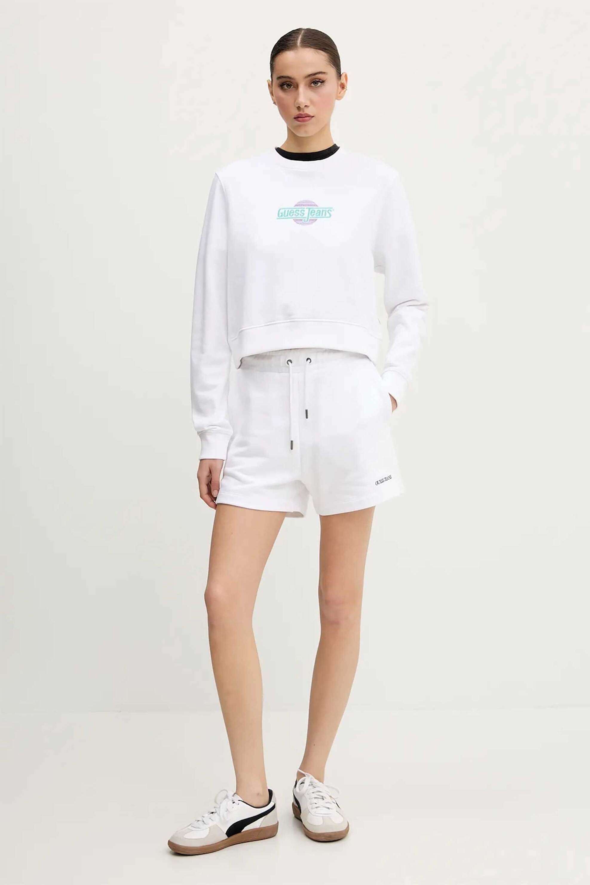 Γυναικεία σορτς & γυναικείες βερμούδες guess σε λευκο