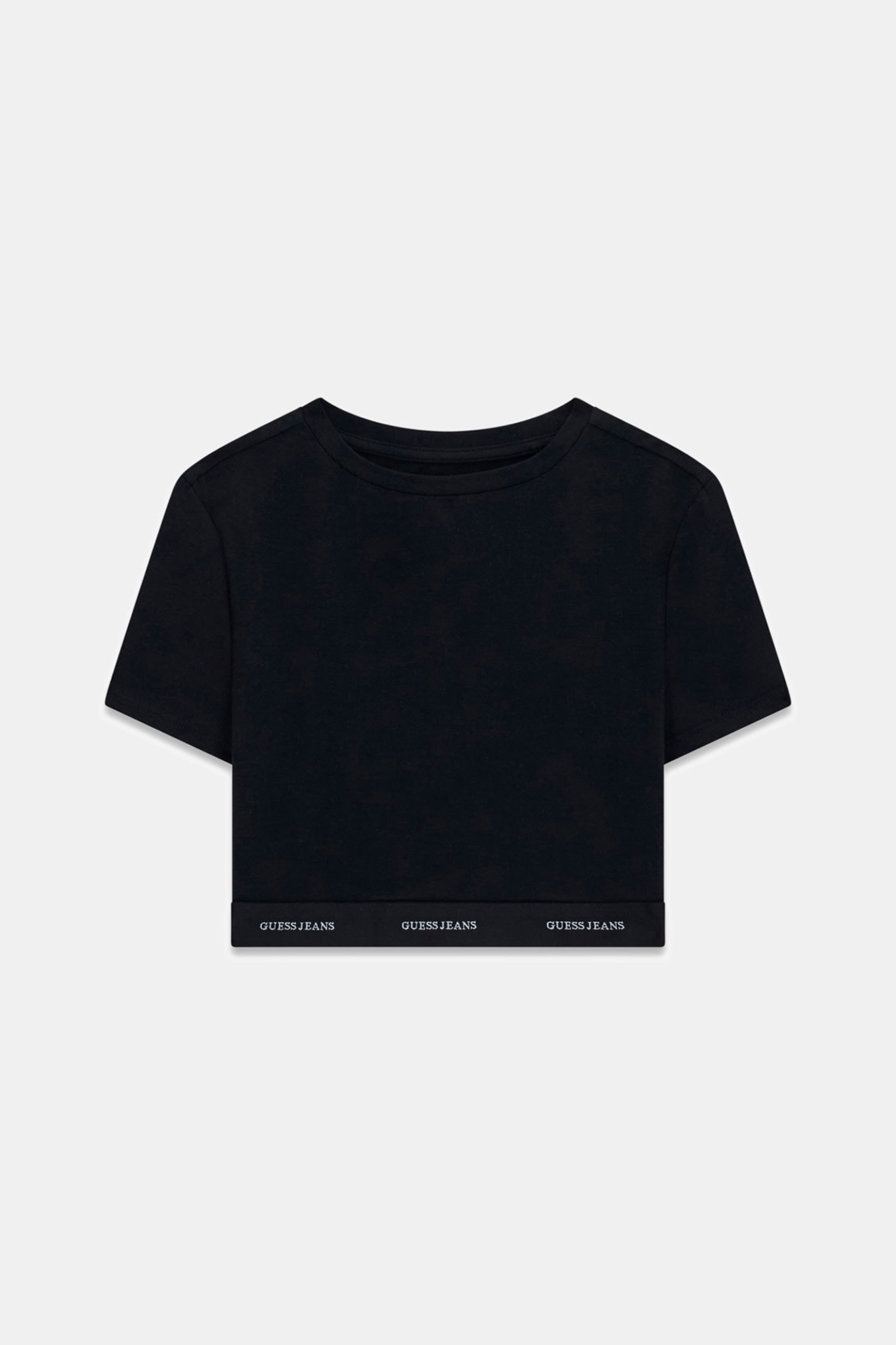 GUESS Guess γυναικείο τοπ με λογότυπο cropped - W5YZ02KBBU1 Μαύρο - 4