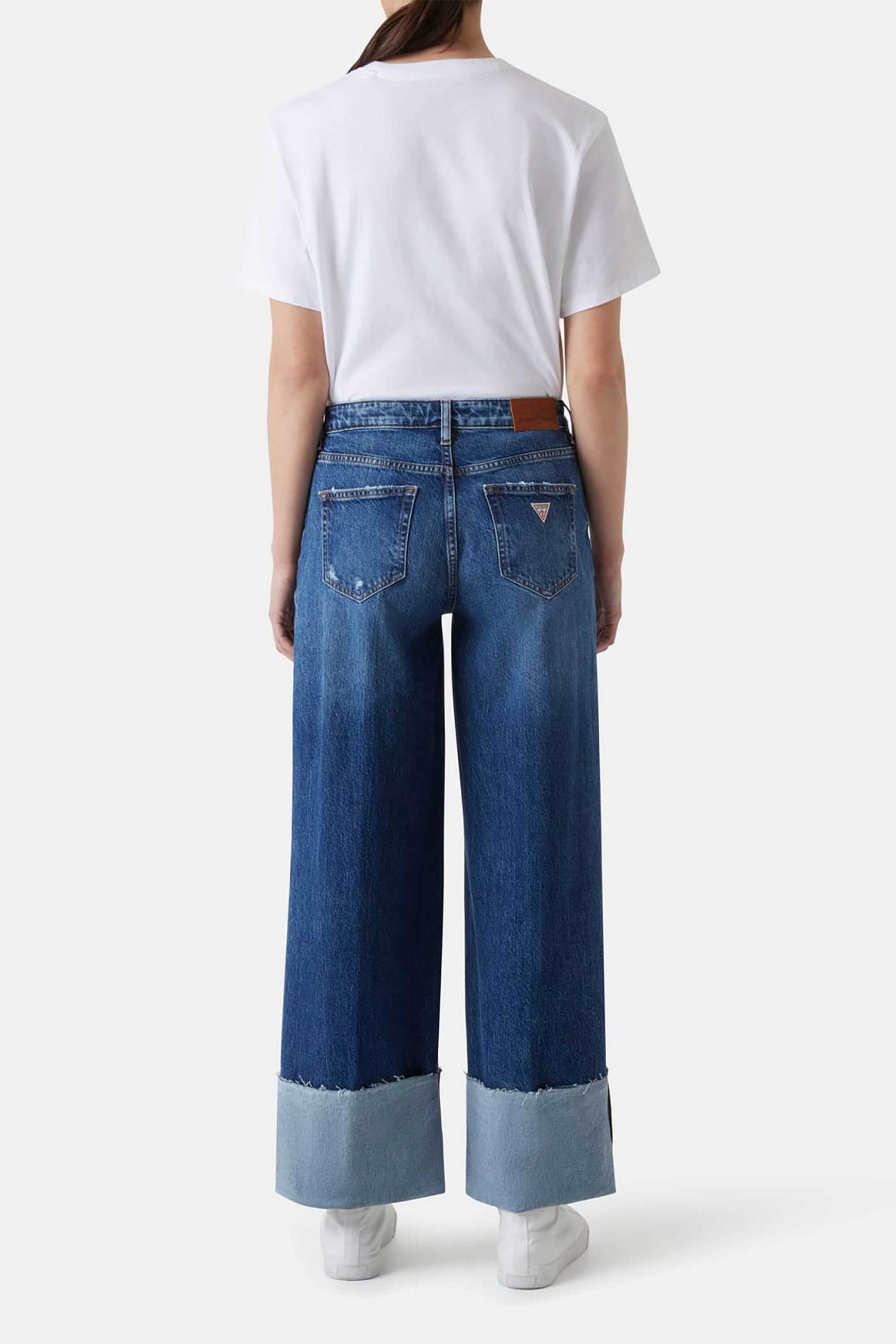 Guess γυναικείο τζιν παντελόνι πεντάτσεπο Wide Leg - W6RA2BD5M5L Denim Blue