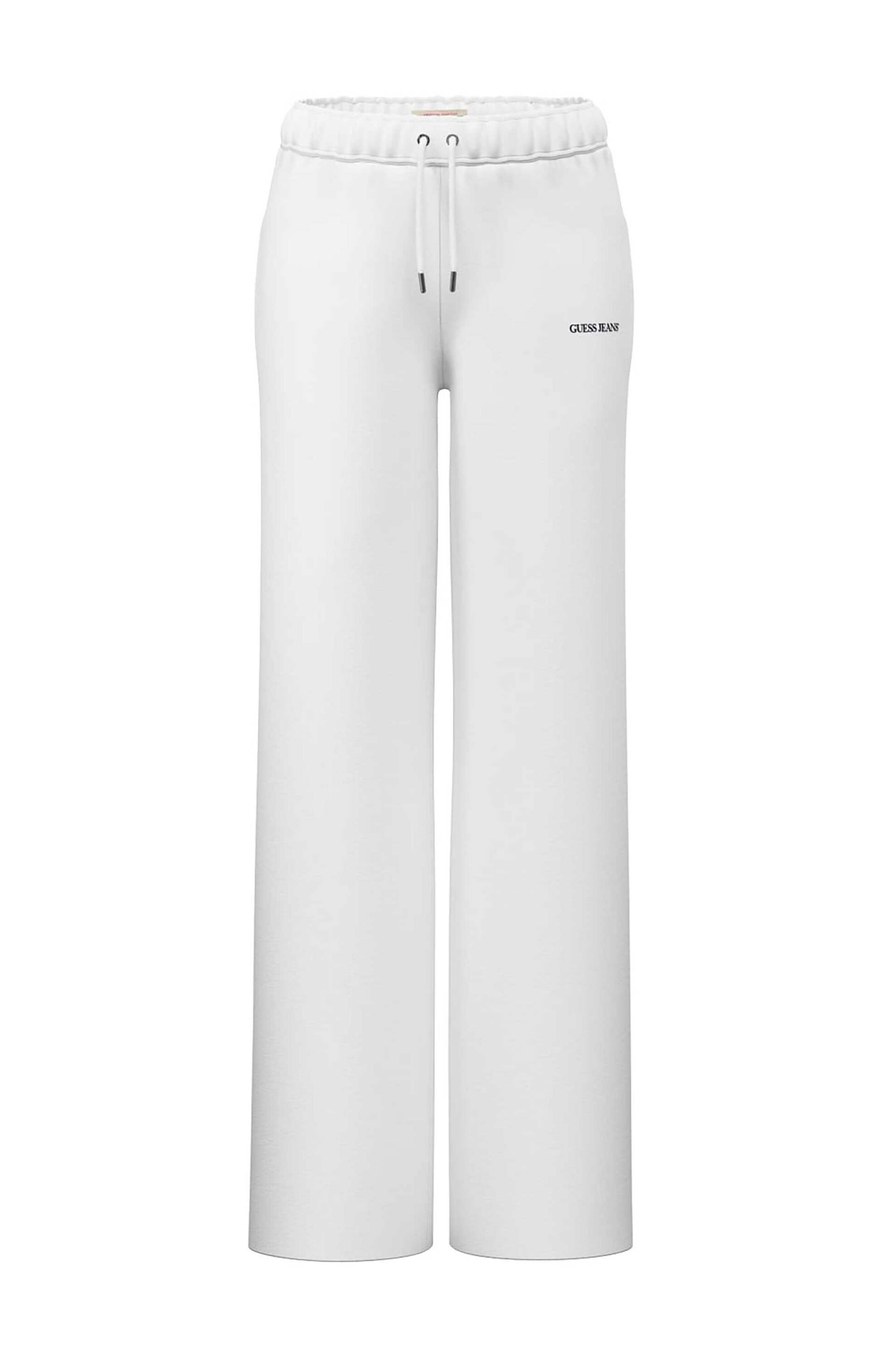 Guess γυναικείο παντελόνι φόρμας με λογότυπο - W6RB52K68I4 Λευκό