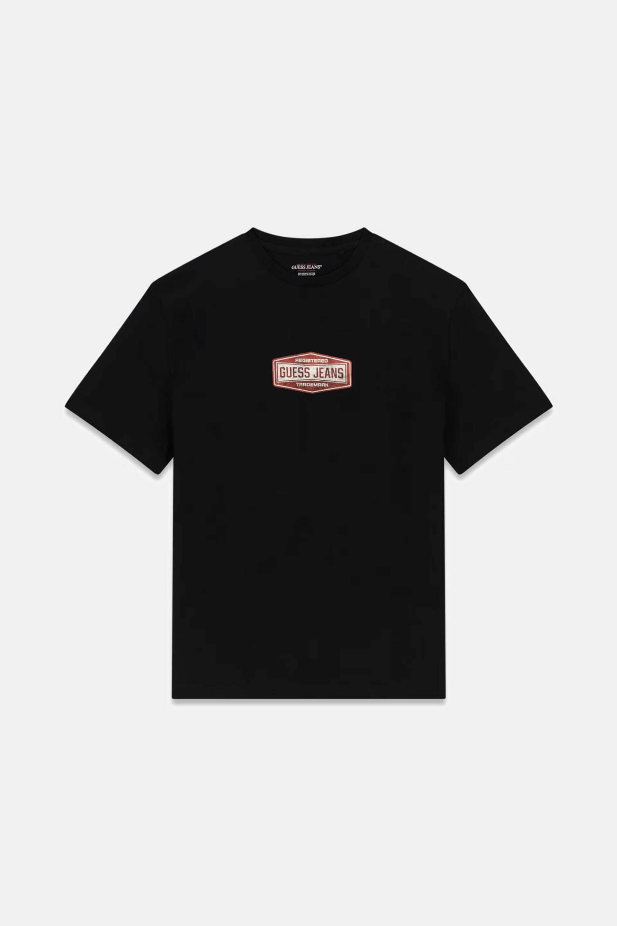Guess Ανδρικό T-Shirt με Logo Print - M6Ri41K8Fq4 Μαύρο