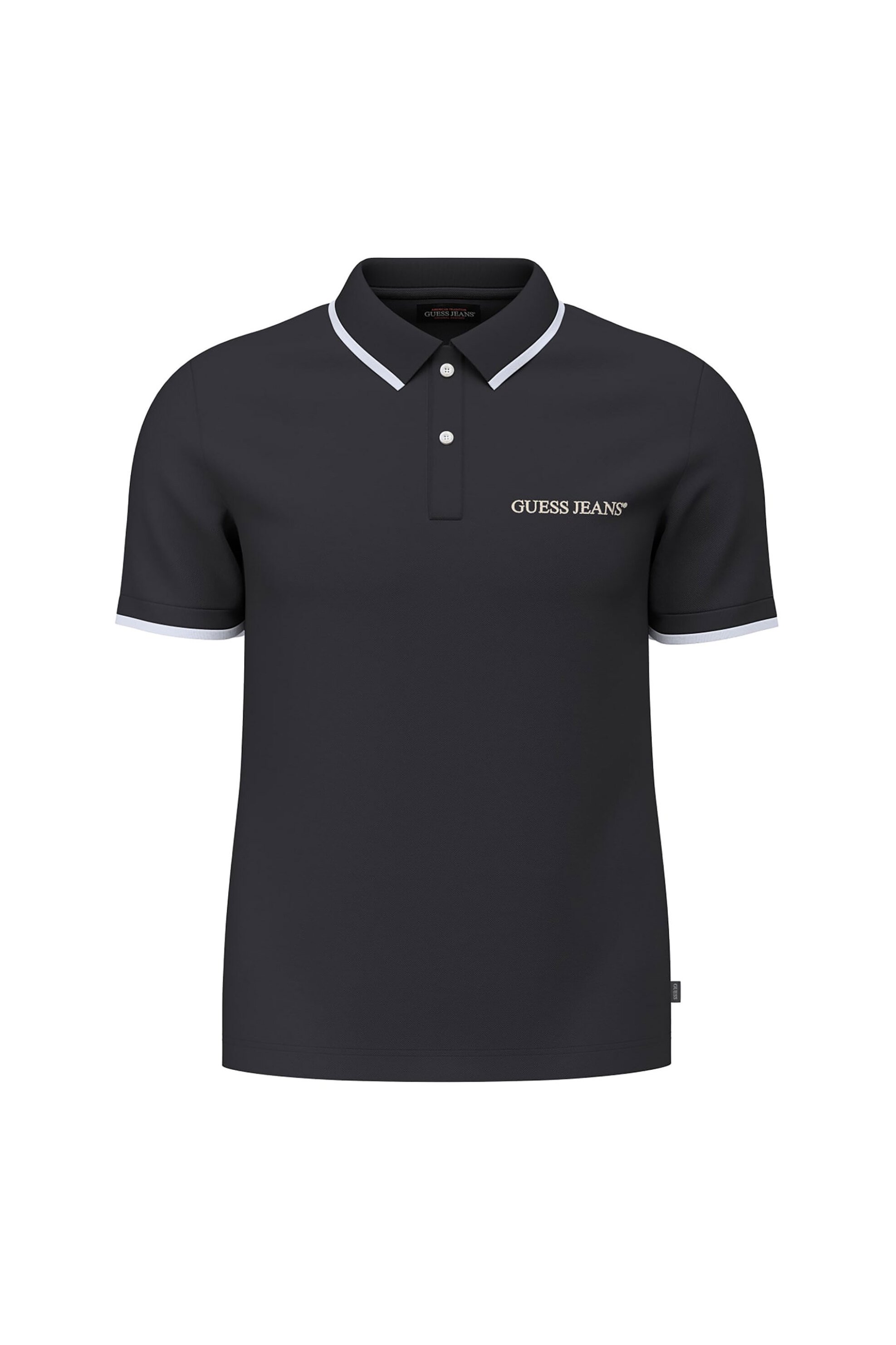 Guess ανδρική μπλούζα πόλο με λογότυπο - M6RP24KCJV1 Μαύρο