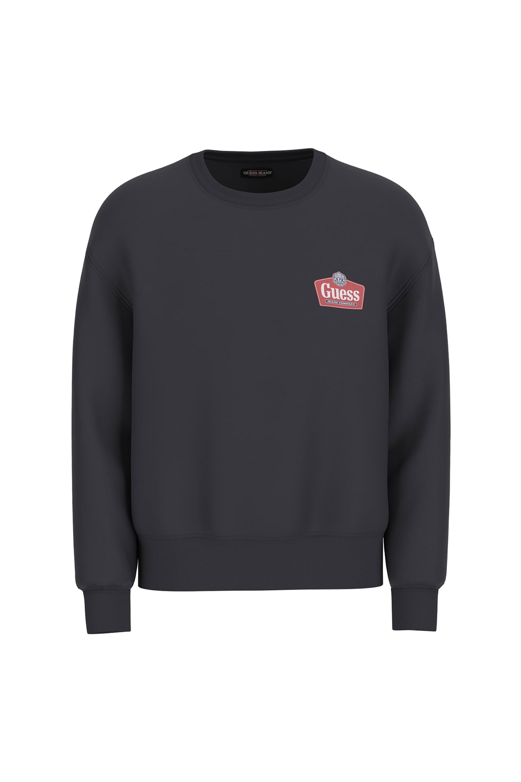 Guess ανδρική μπλούζα φούτερ με logo print - M6RQ21KCPR1 Μαύρο
