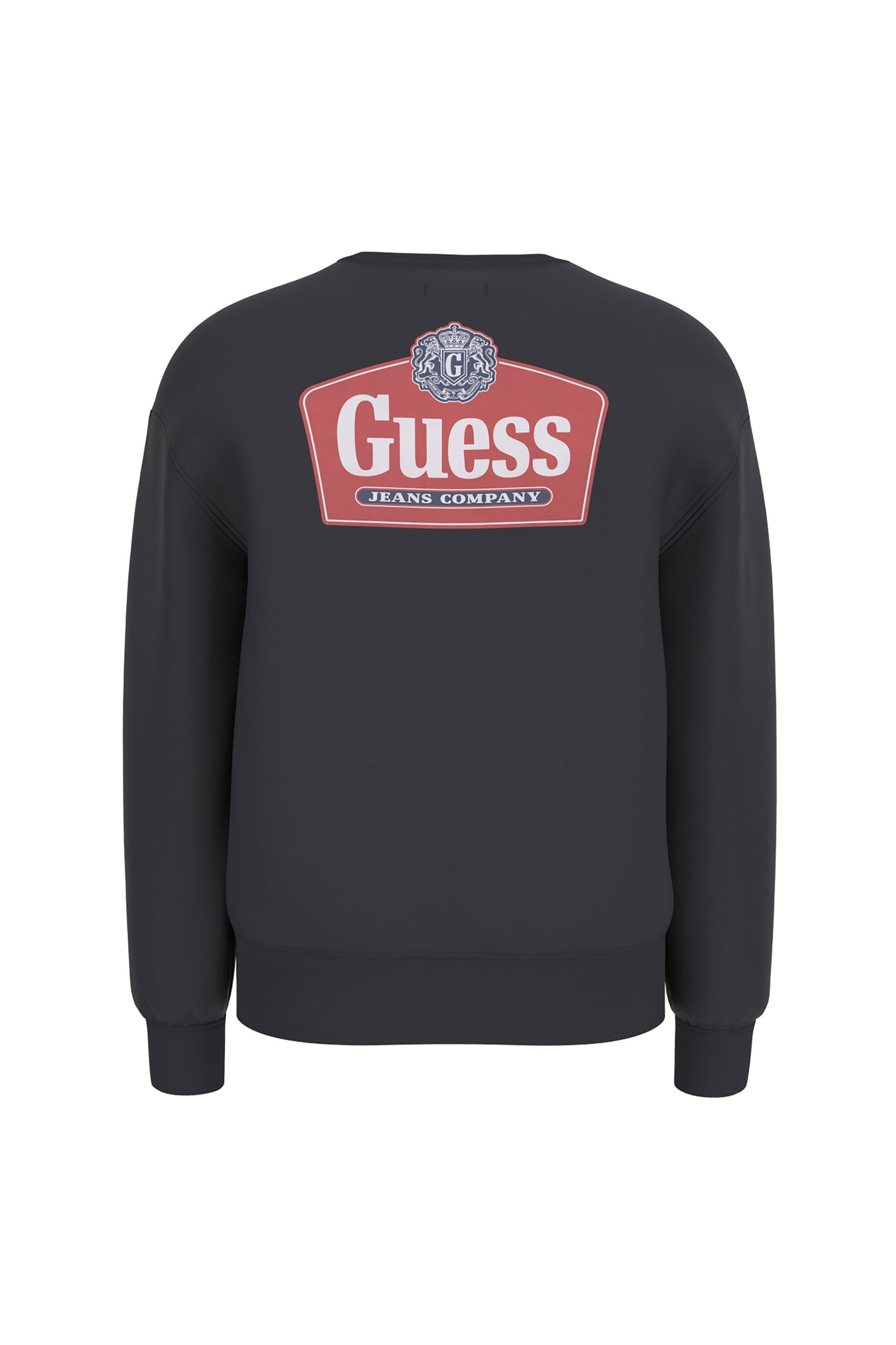 Guess Ανδρική Μπλούζα Φούτερ με Logo Print - M6Rq21Kcpr1 Μαύρο