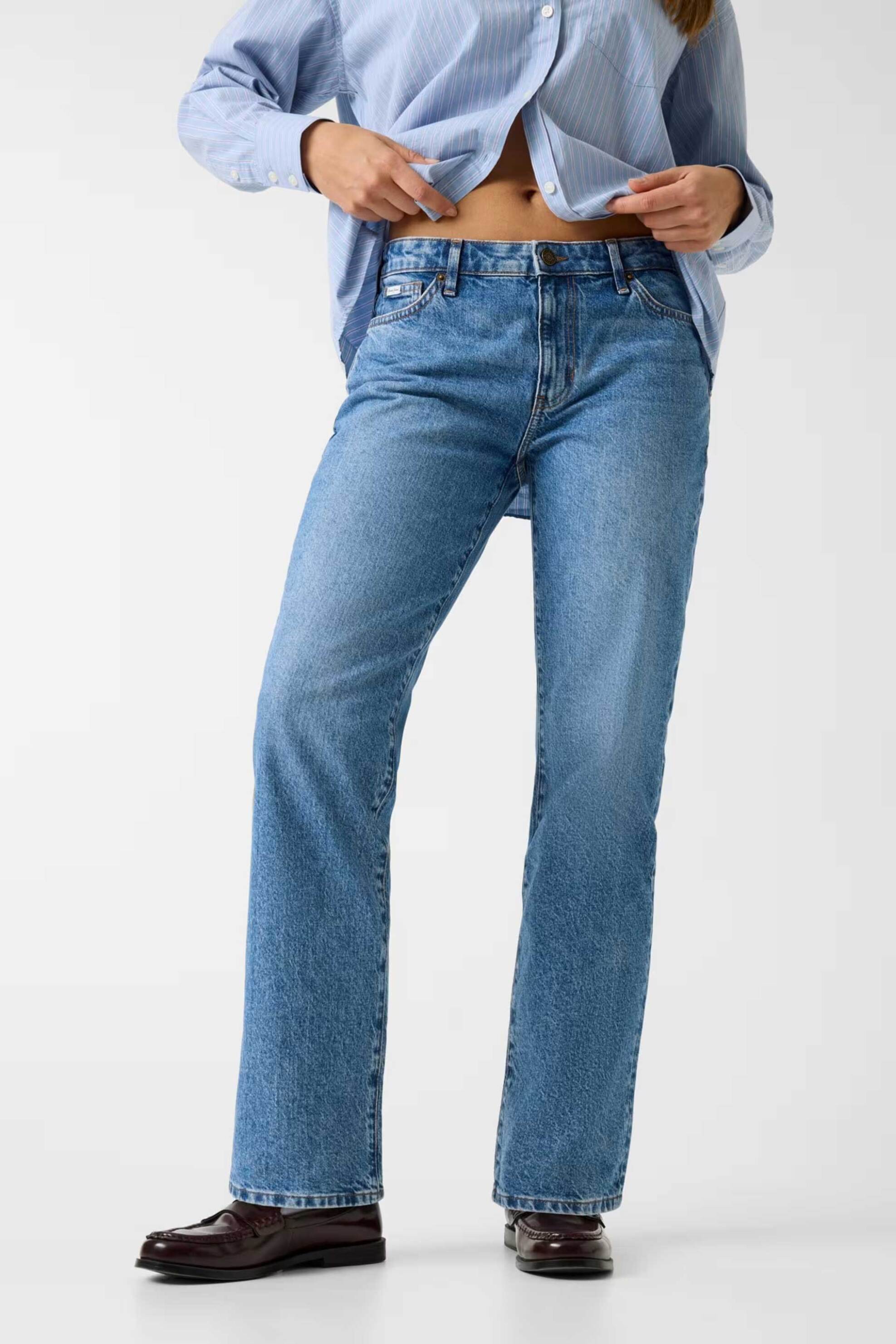 Guess γυναικείο τζιν παντελόνι πεντάτσεπο Straight Leg 