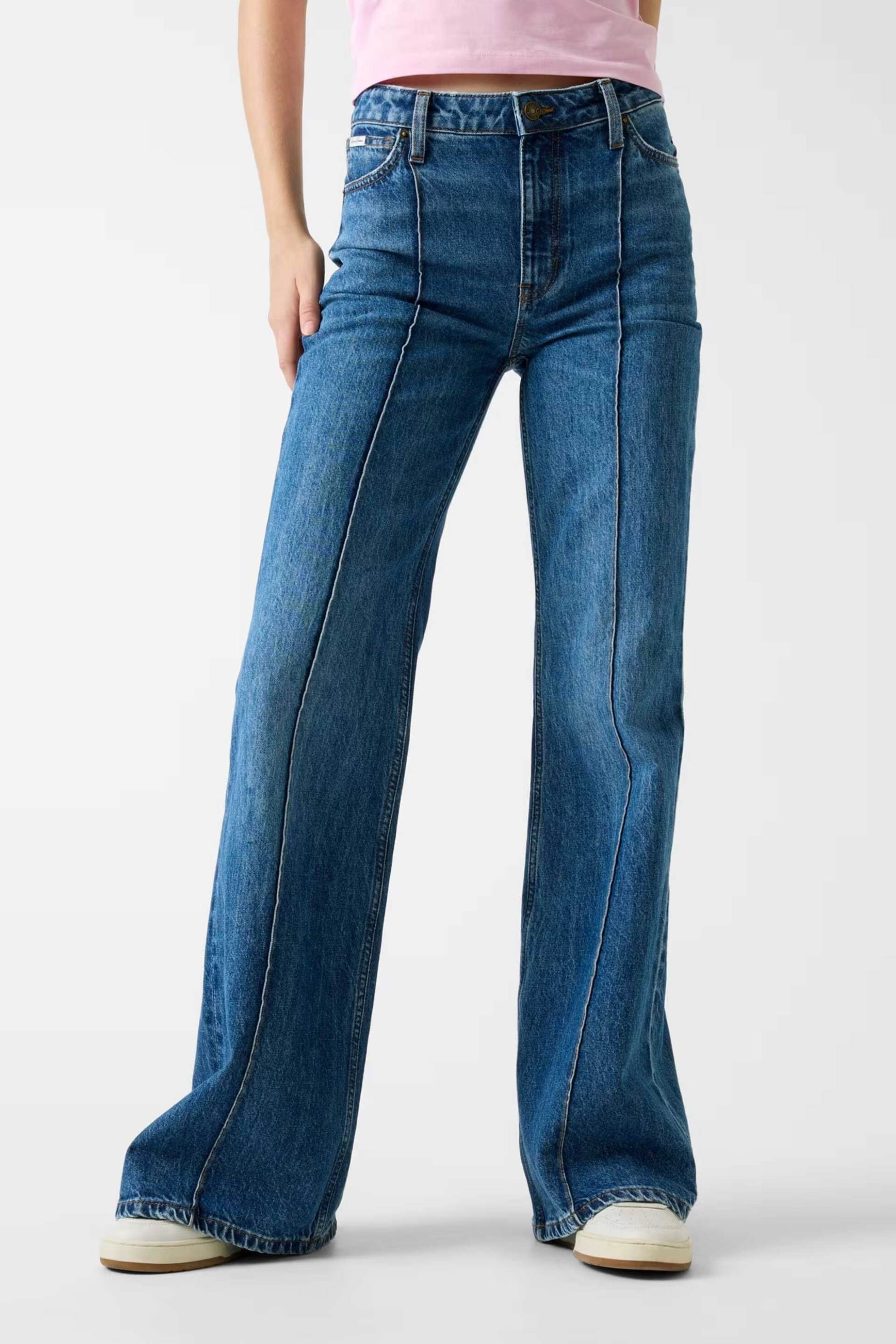 GUESS Guess γυναικείο τζιν παντελόνι πεντάτσεπο καμπάνα "G08" - W6RA0RD6334 Denim Blue - 2