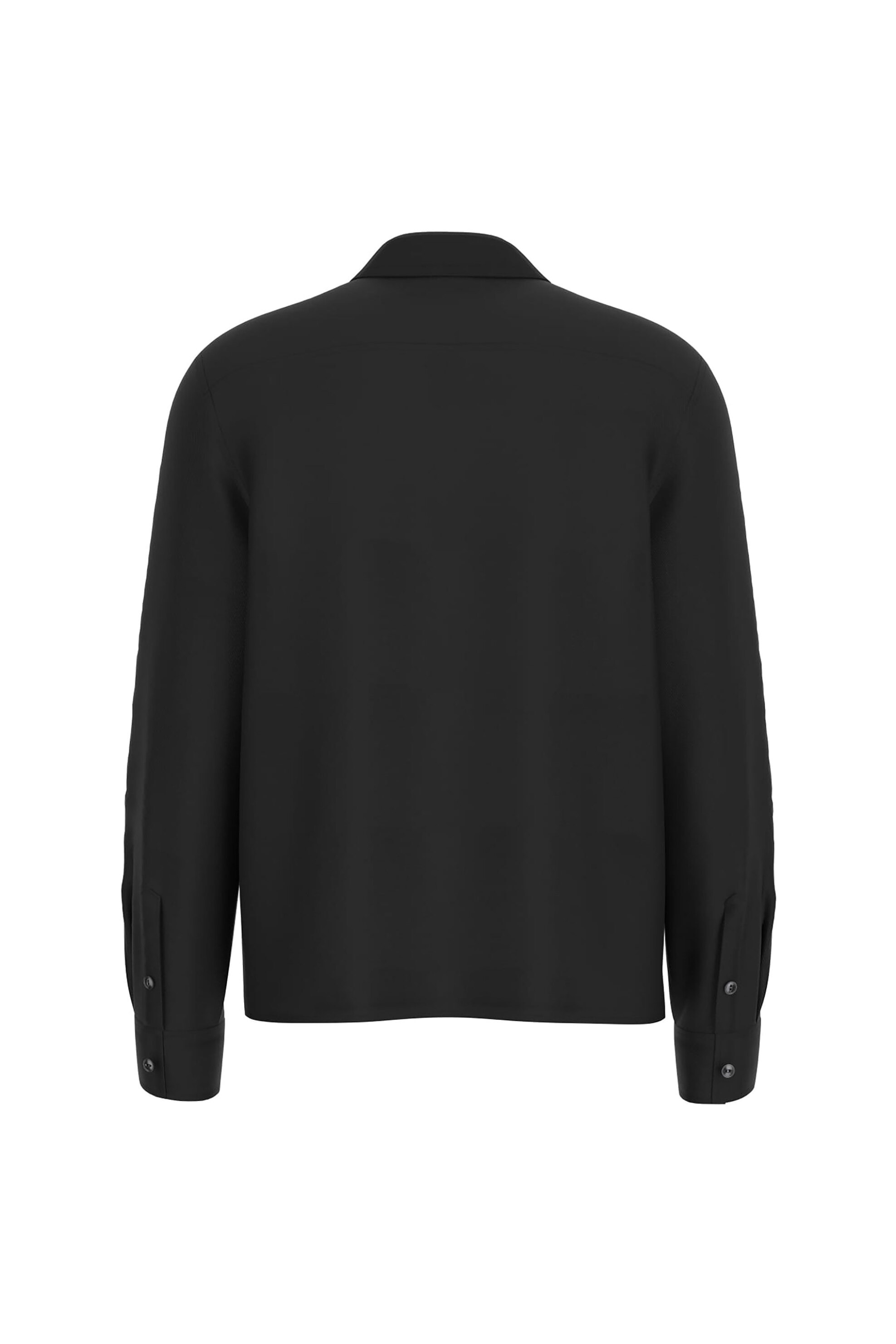 Guess Ανδρικό Πουκάμισο με Φερμουάρ Regular Fit - M6Rh57Wk531 Μαύρο