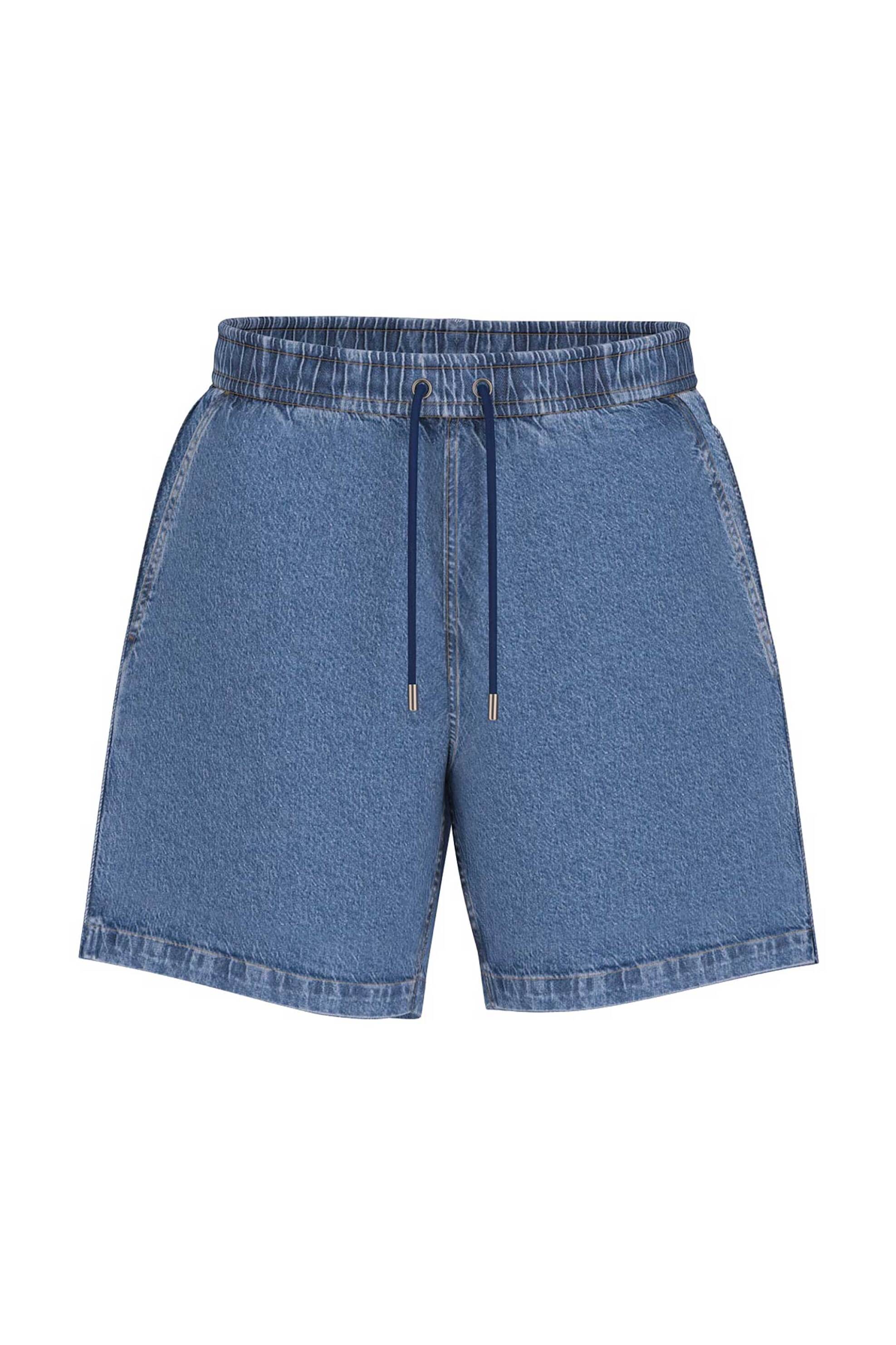 Guess Ανδρική Denim Βερμούδα με Ελαστική Μέση Relaxed Fit - M5Gd35D5M54 Blue