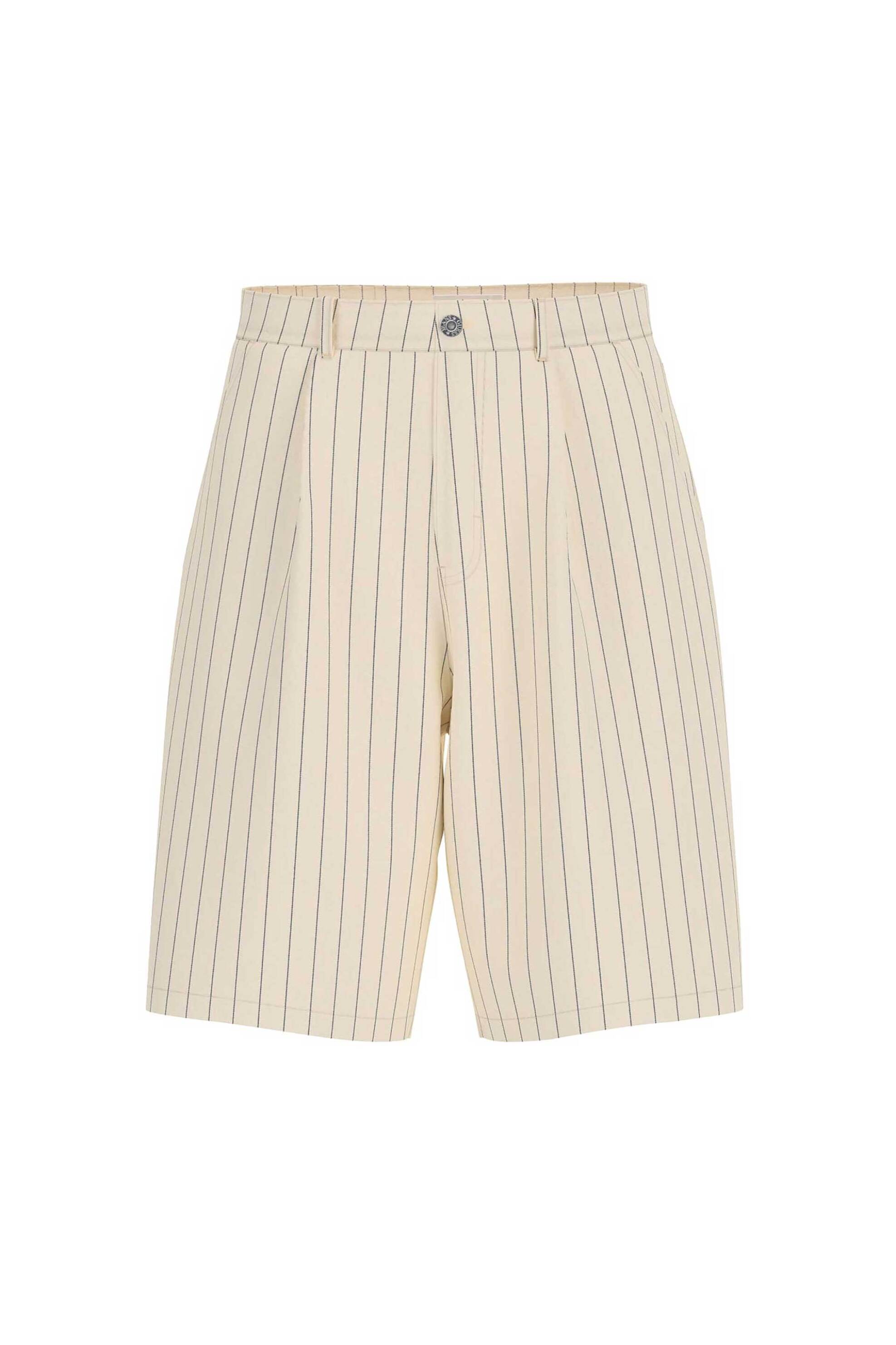 Guess Ανδρική Βερμούδα με Ριγέ Σχέδιο Baggy Fit - M6Gd39D7961 Εκρού