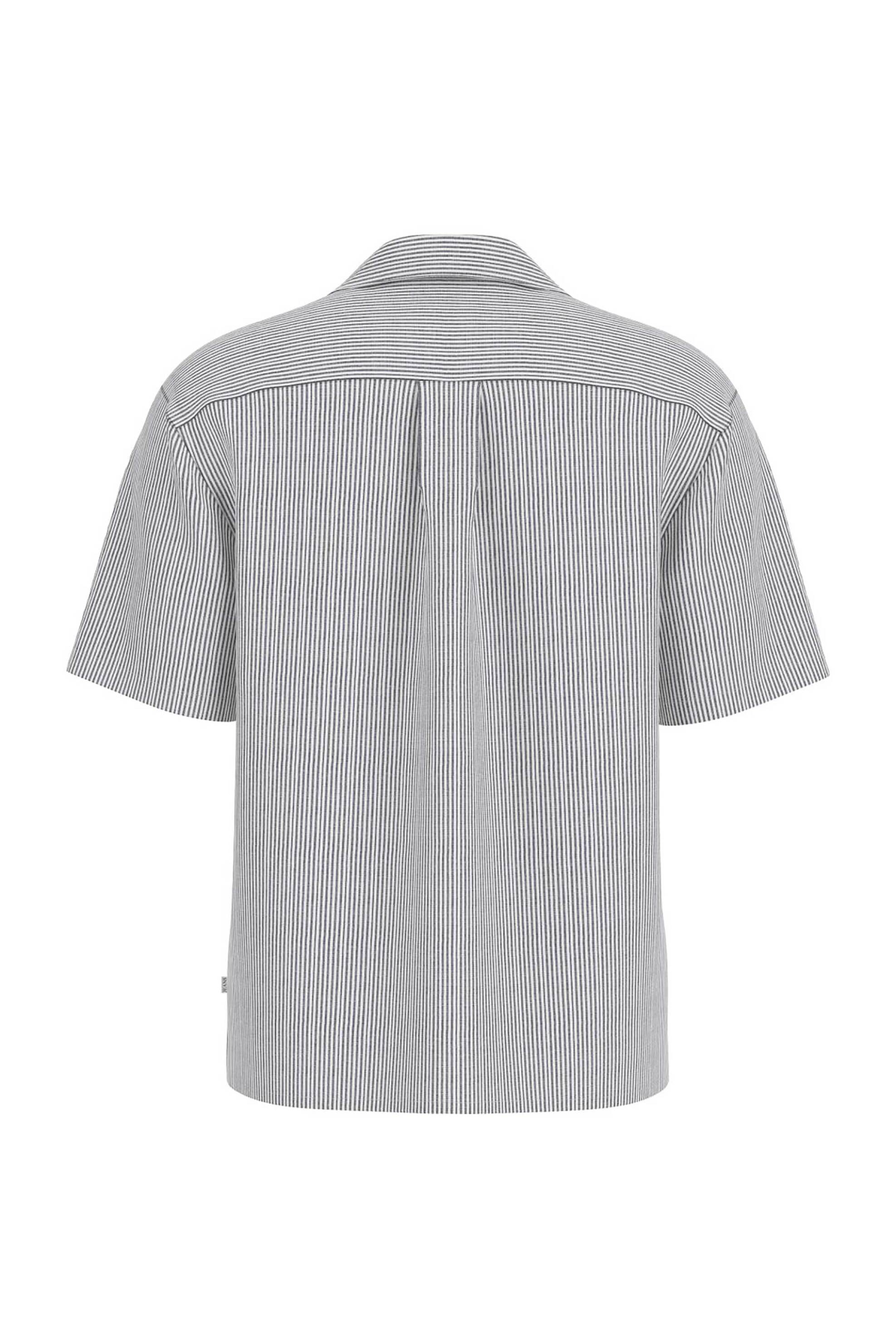 Guess Ανδρικό Πουκάμισο με Ριγέ Σχέδιο Και Τσέπη Regular Fit - M6Ghb6Wo551 Μαύρο
