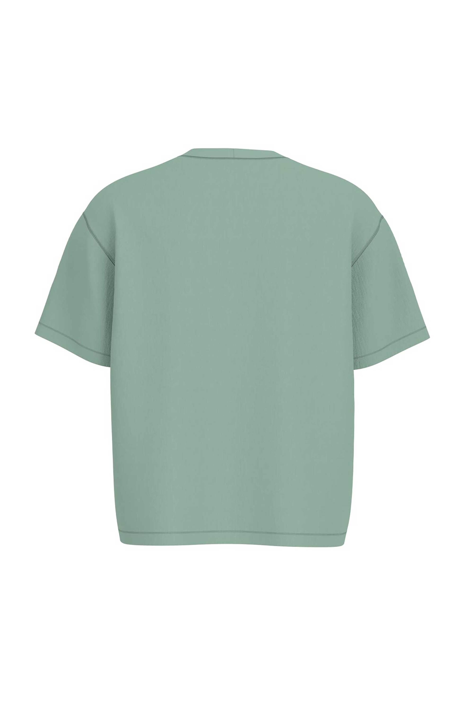 Guess Ανδρικό T-Shirt Πικέ με Τσέπη Και Print Boxy Fit - M6Gi00Ke731 Πράσινο