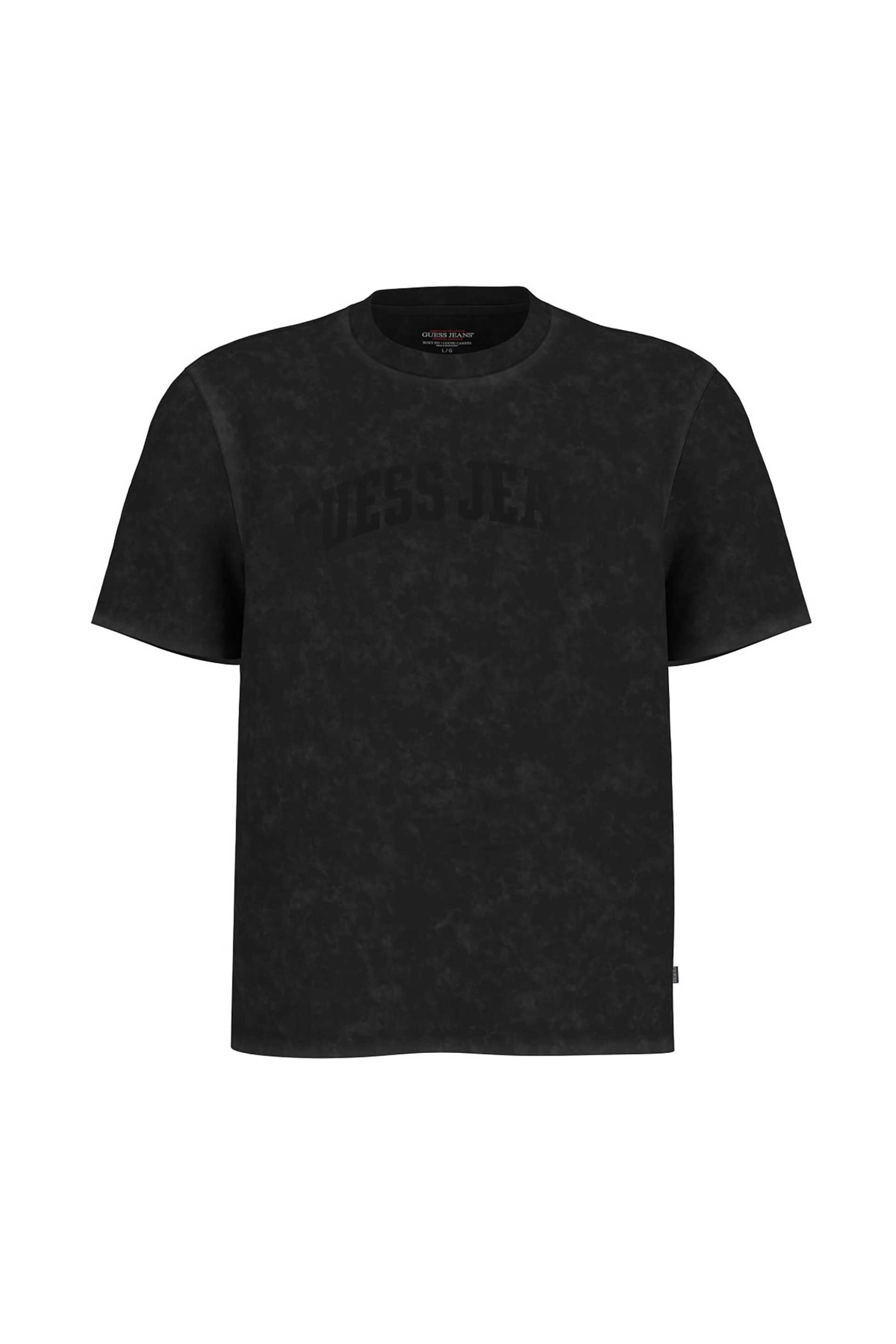 Guess ανδρικό T-shirt με logo print Regular Fit - M6GIB6K8FQ4 Μαύρο