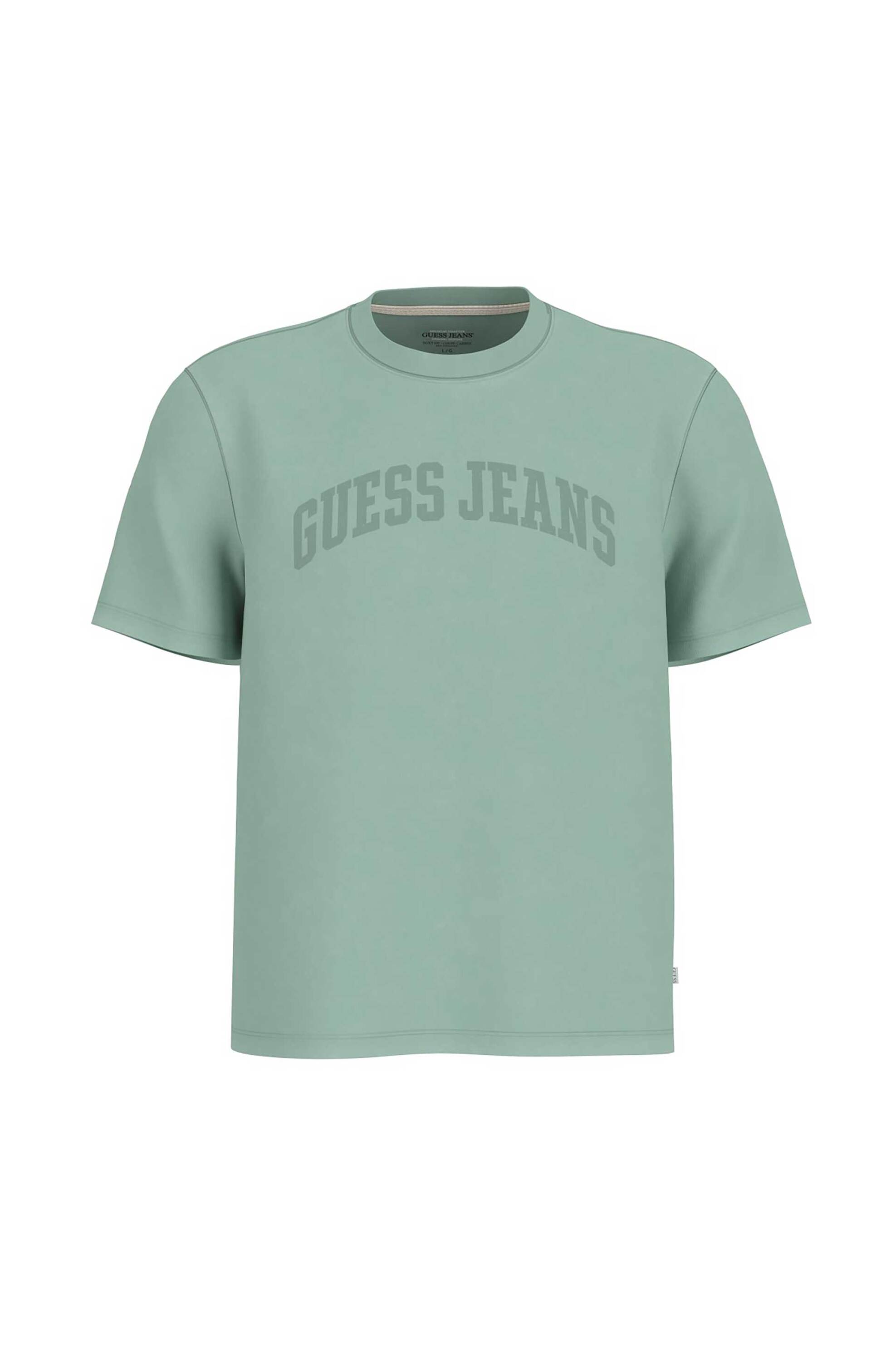 Guess ανδρικό T-shirt με logo print Regular Fit - M6GIB6K8FQ4 Πράσινο
